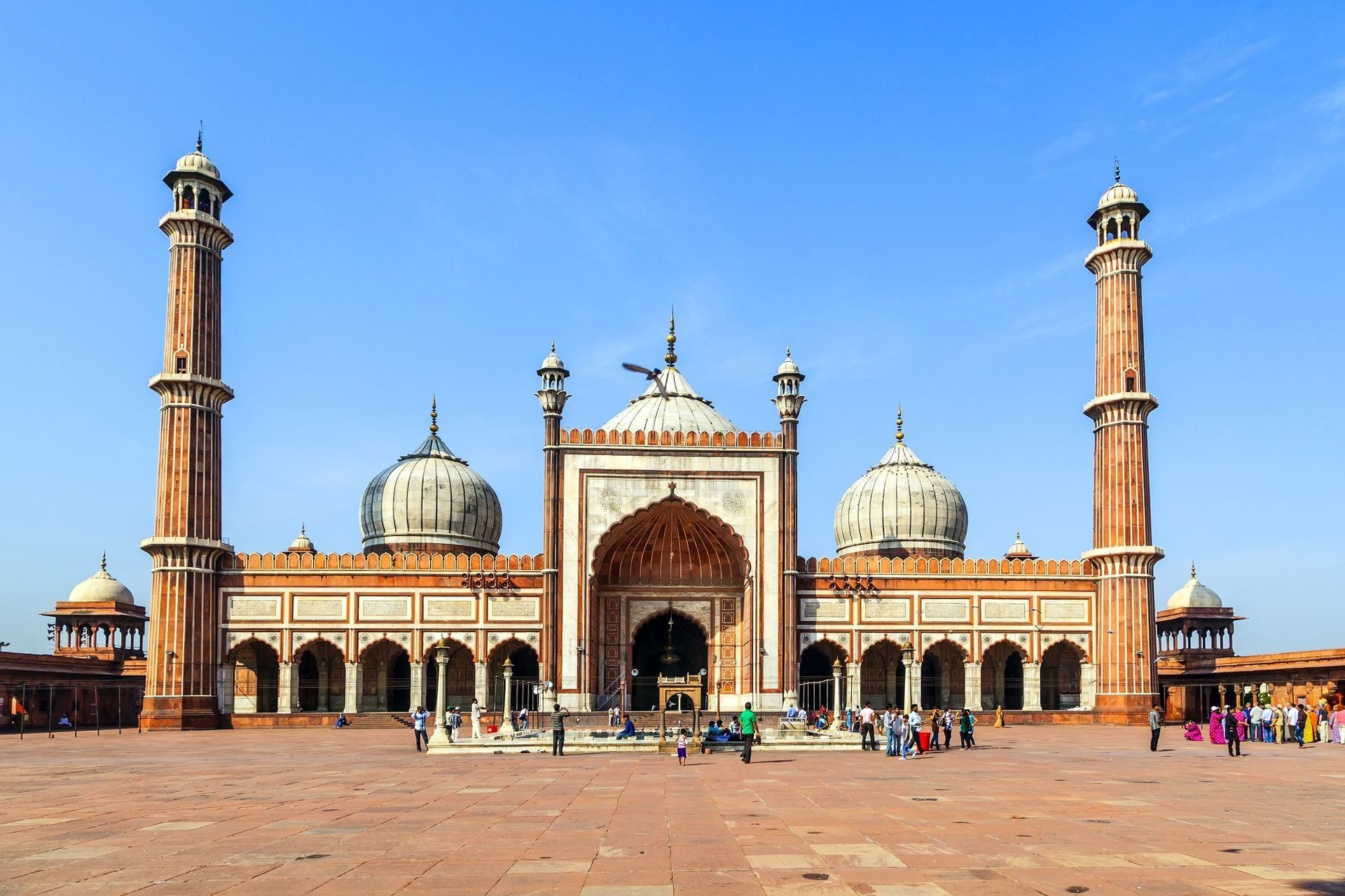 Famous Jama Masjid Mosque in old Delhi, India.