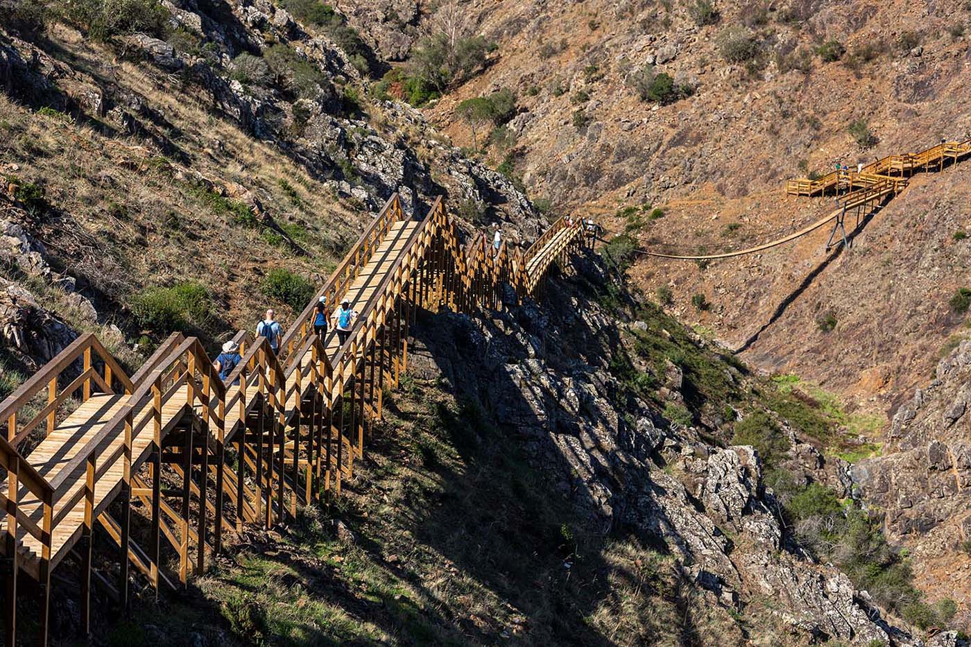 Wooden path on the mountain ideal for nature walks, located near Alferce village, Portugal © Shutterstock