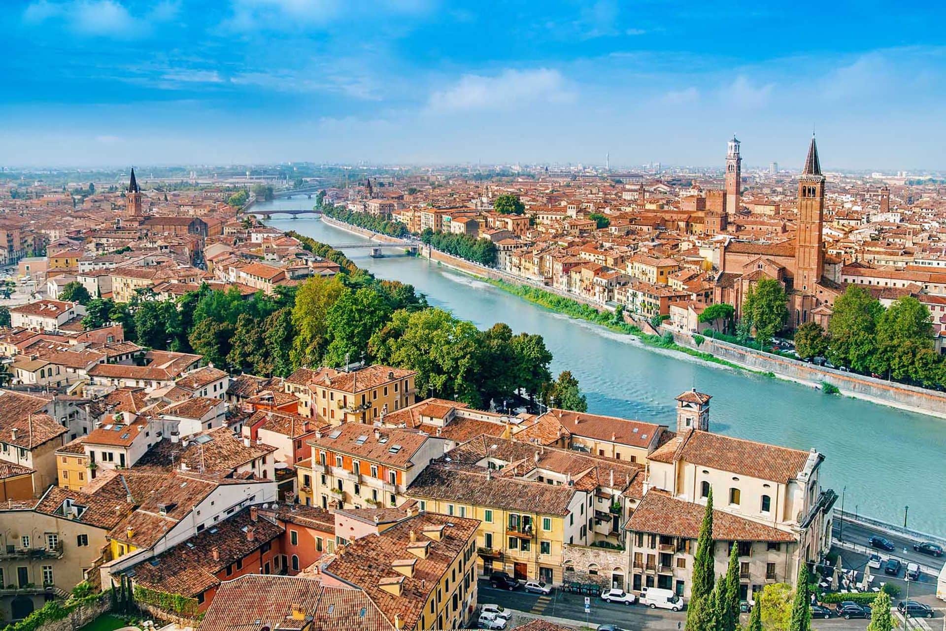 Panoramic cityscape of Verona