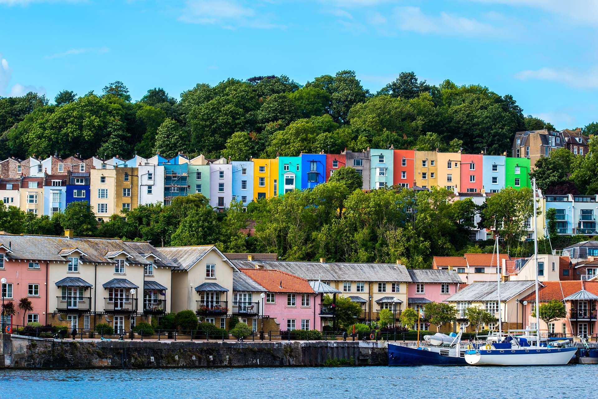 Colourful houses in Bristol