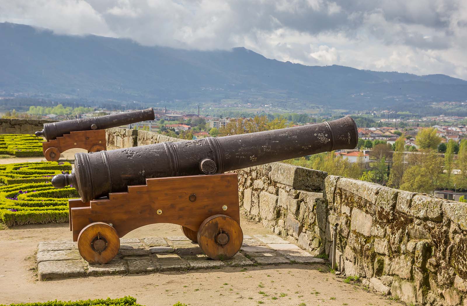 Cannon in the garden of Chaves castle in portugal © Shutterstock