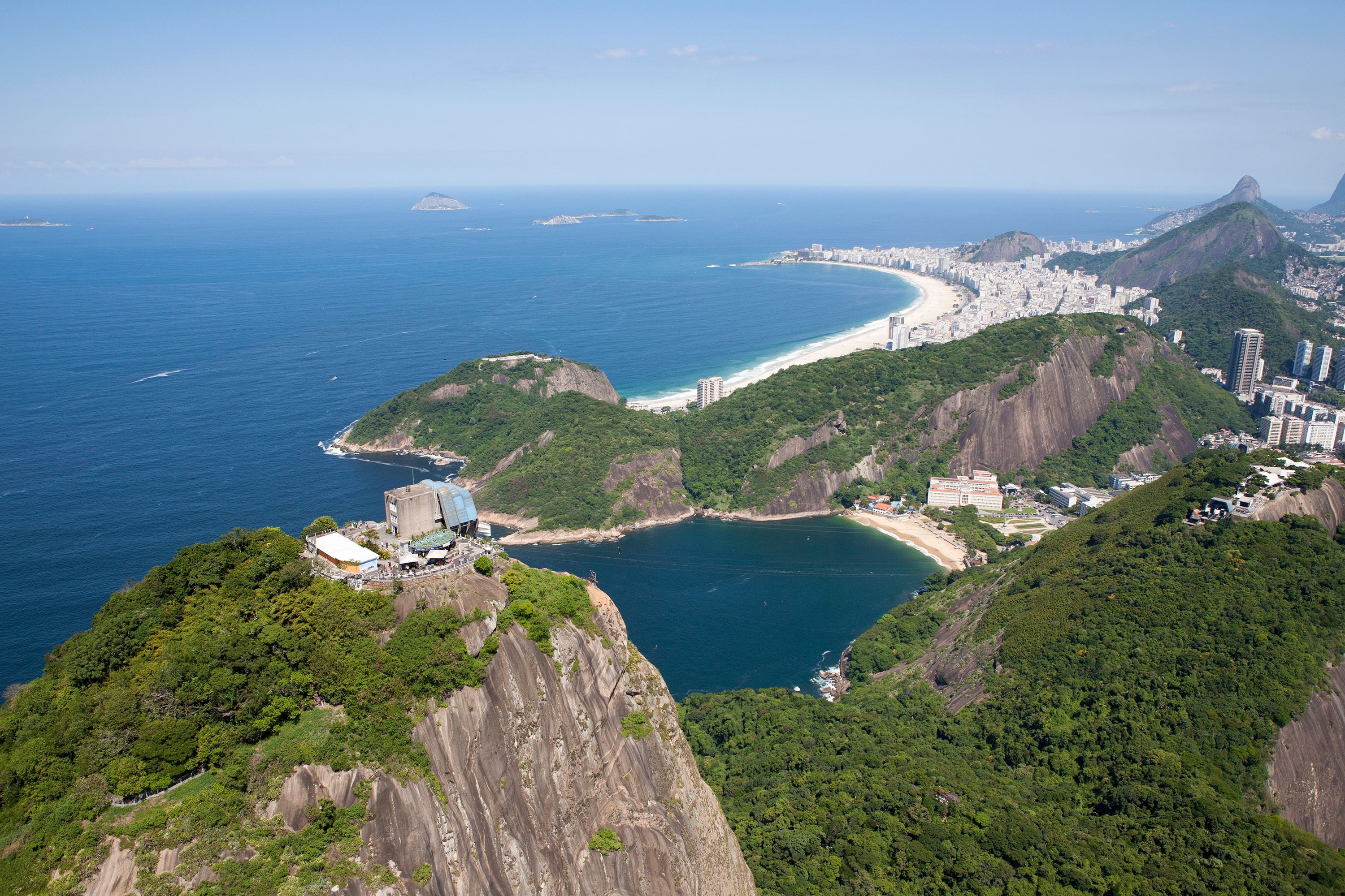Copacabana and Praia Vermelha viewed from Sugarloaf, Urca, Rio de Janeiro