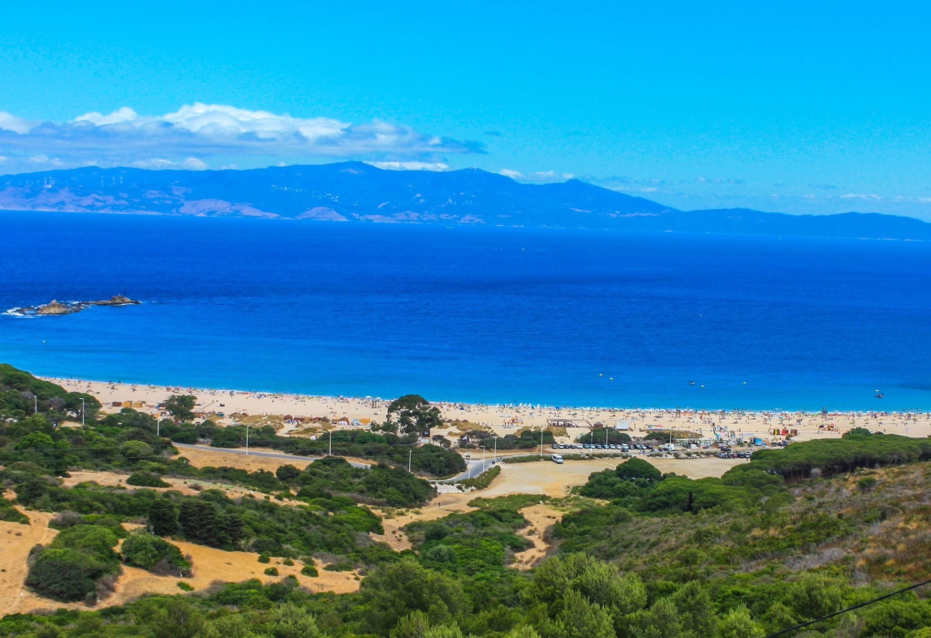 Panoramic view from the Daliyya (Dalia) Beach on the Strait of Gibraltar, Tangier, Morocco © Shutterstock