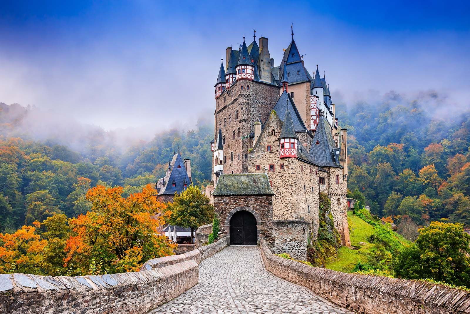 Eltz Castle or Burg Eltz. Medieval castle on the hills above the Moselle River. Rhineland-Palatinate Germany © Shutterstock