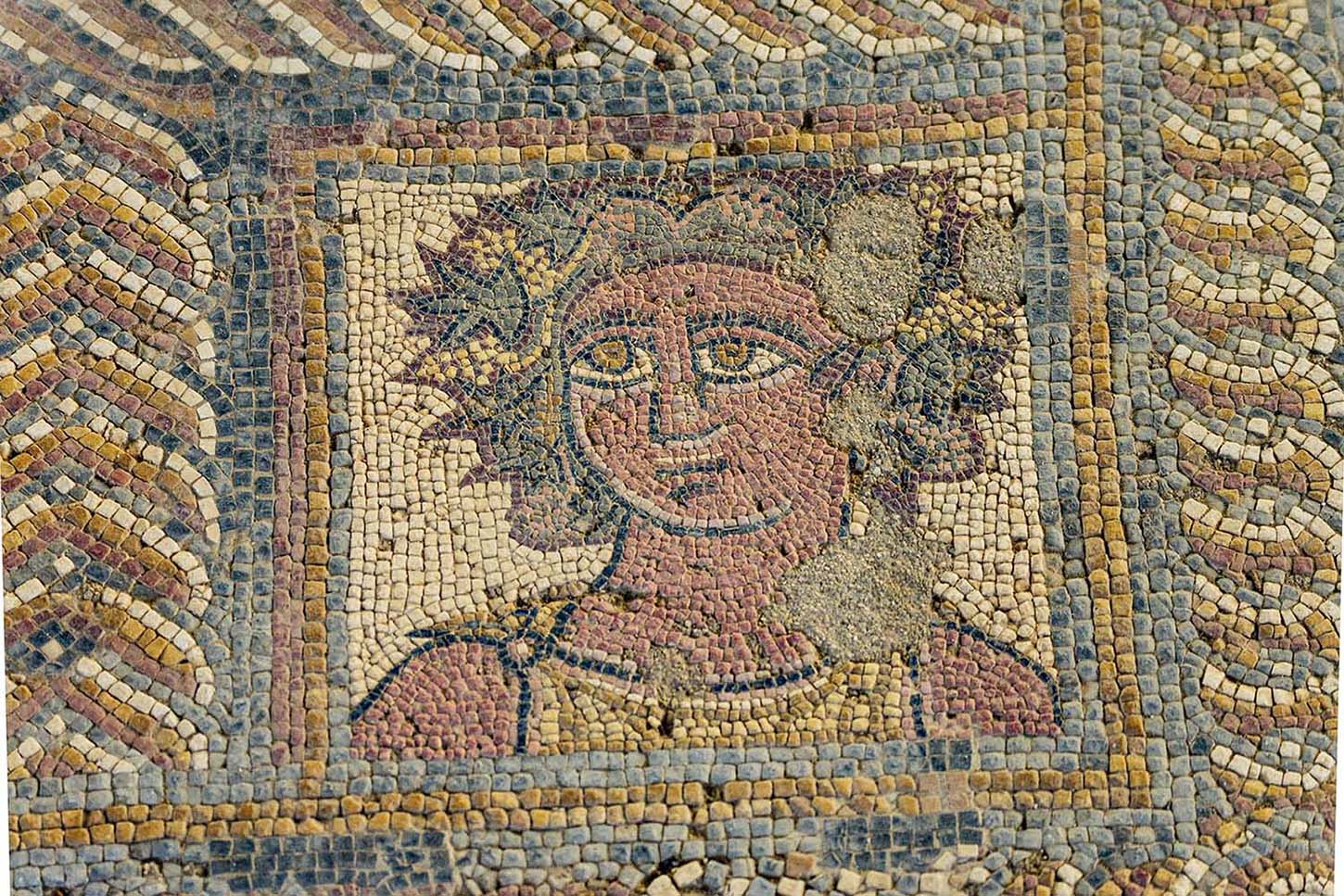 Female face in figurative mosaic, House of the Surtidores, first half of the 2nd century, Conimbriga © Shutterstock