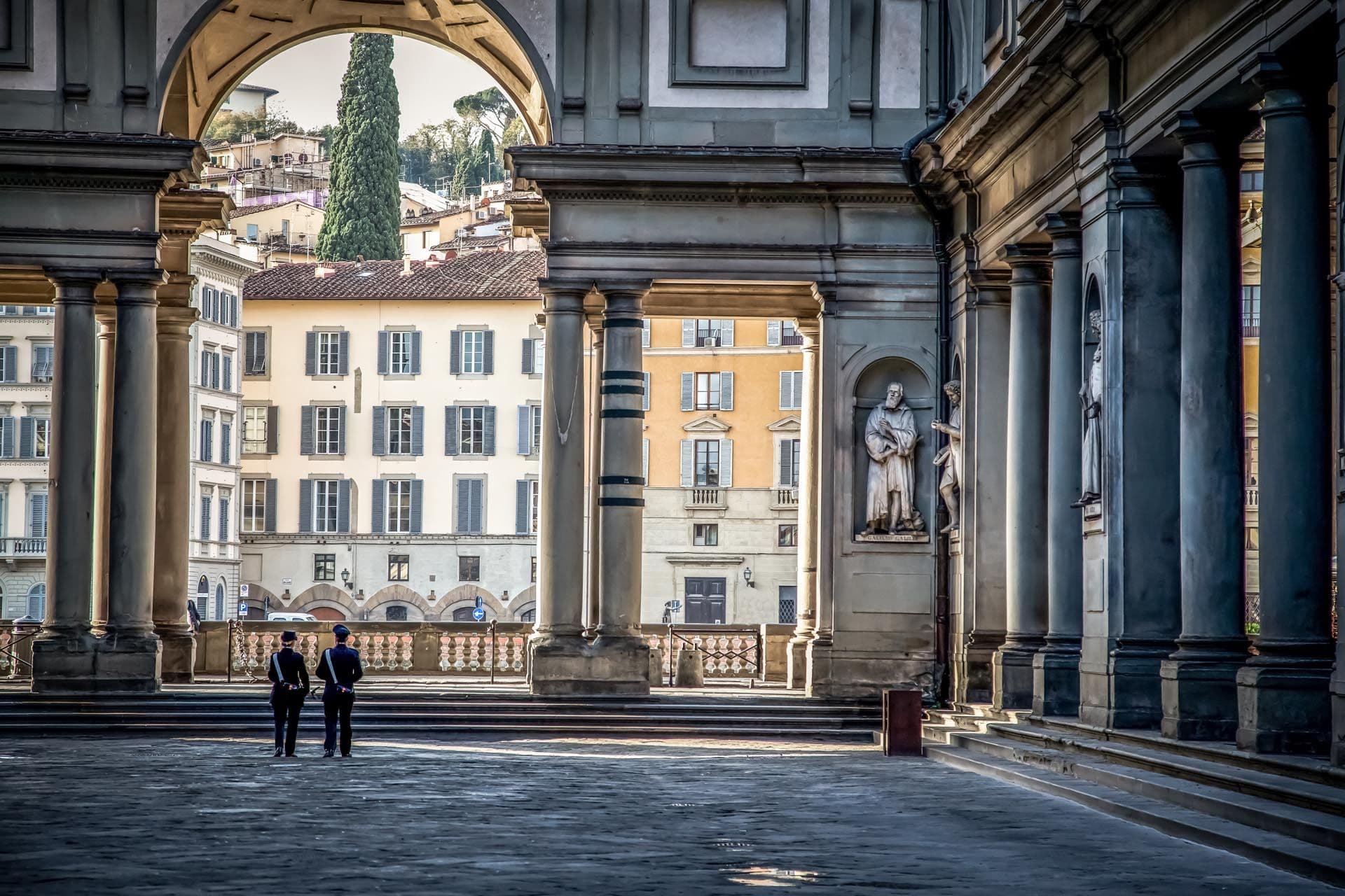 Uffizi art gallery in Florence, Tuscany, Italy