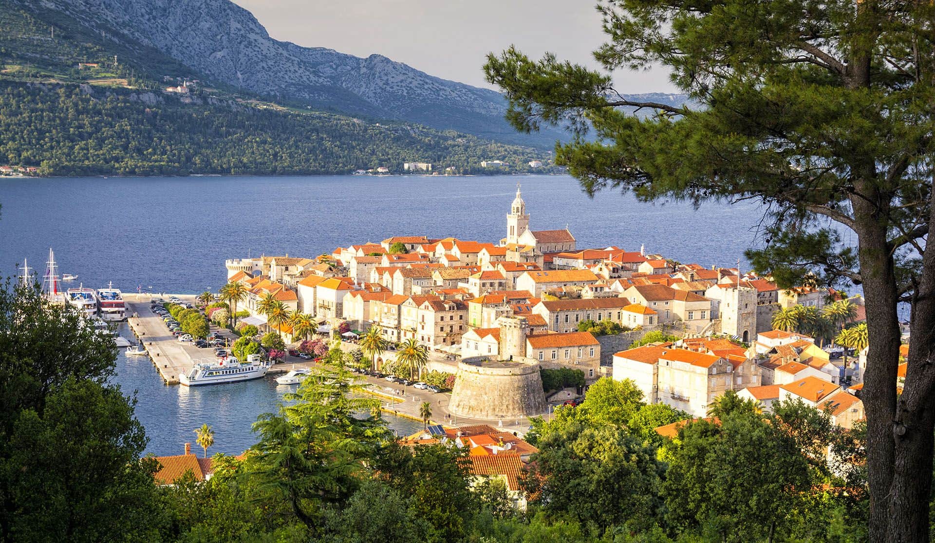 Korcula, old medieval town in Dalmatia region, Croatia