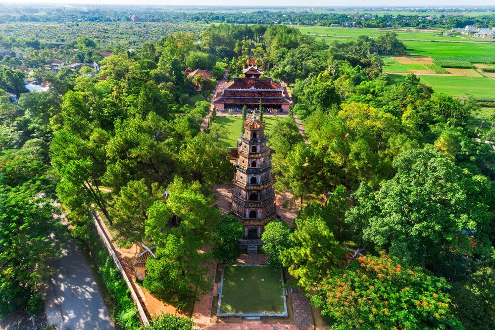 The Thien Mu Pagoda is one of the ancient pagoda in Hue city © Shutterstock