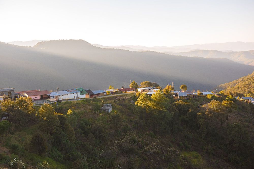 Sunrise over rural mountain town in Oaxaca Mexico ©  OverlandTheAmericas/Shutterstock