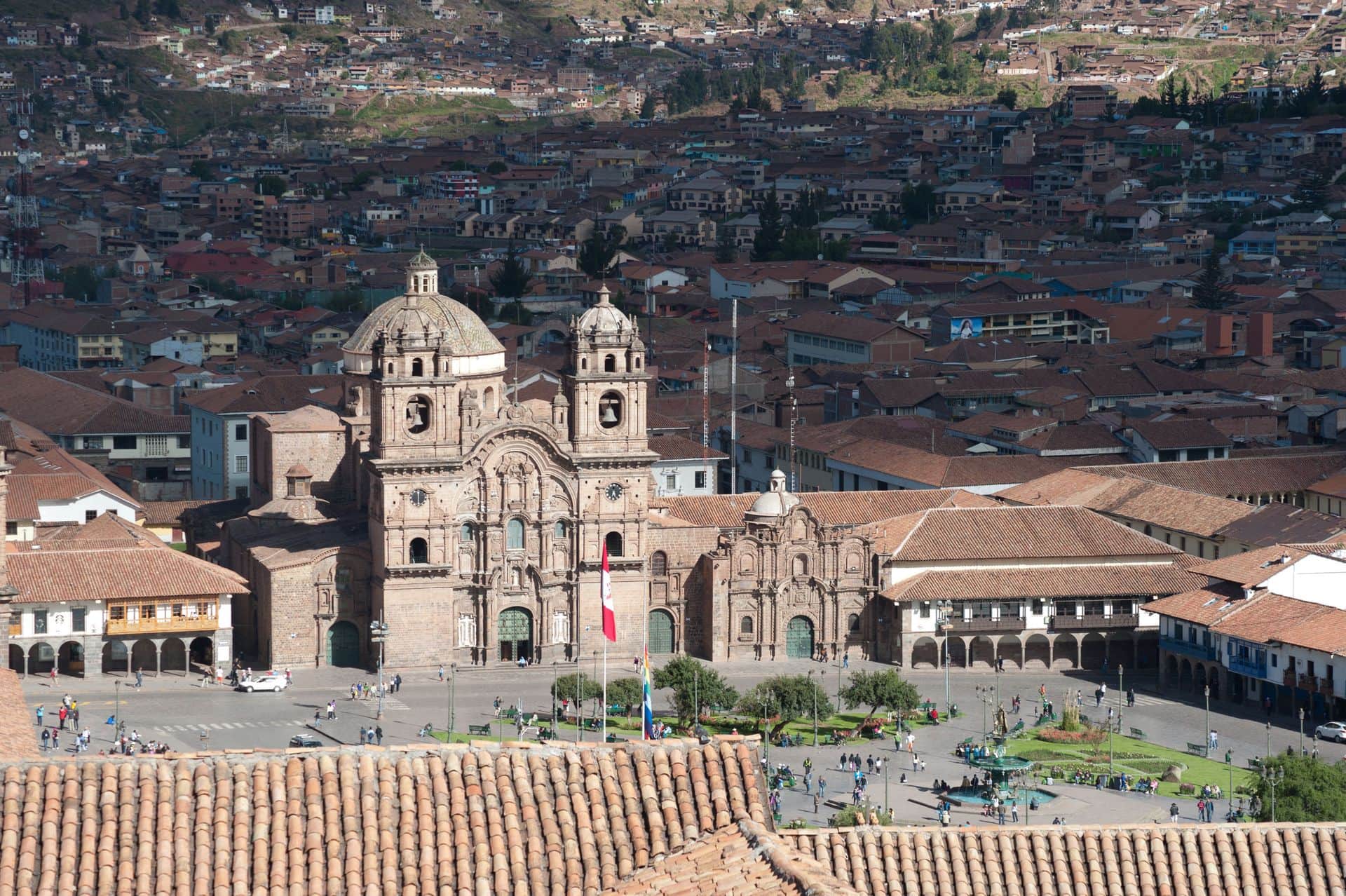 This image shows the central square in Cusco, Peru