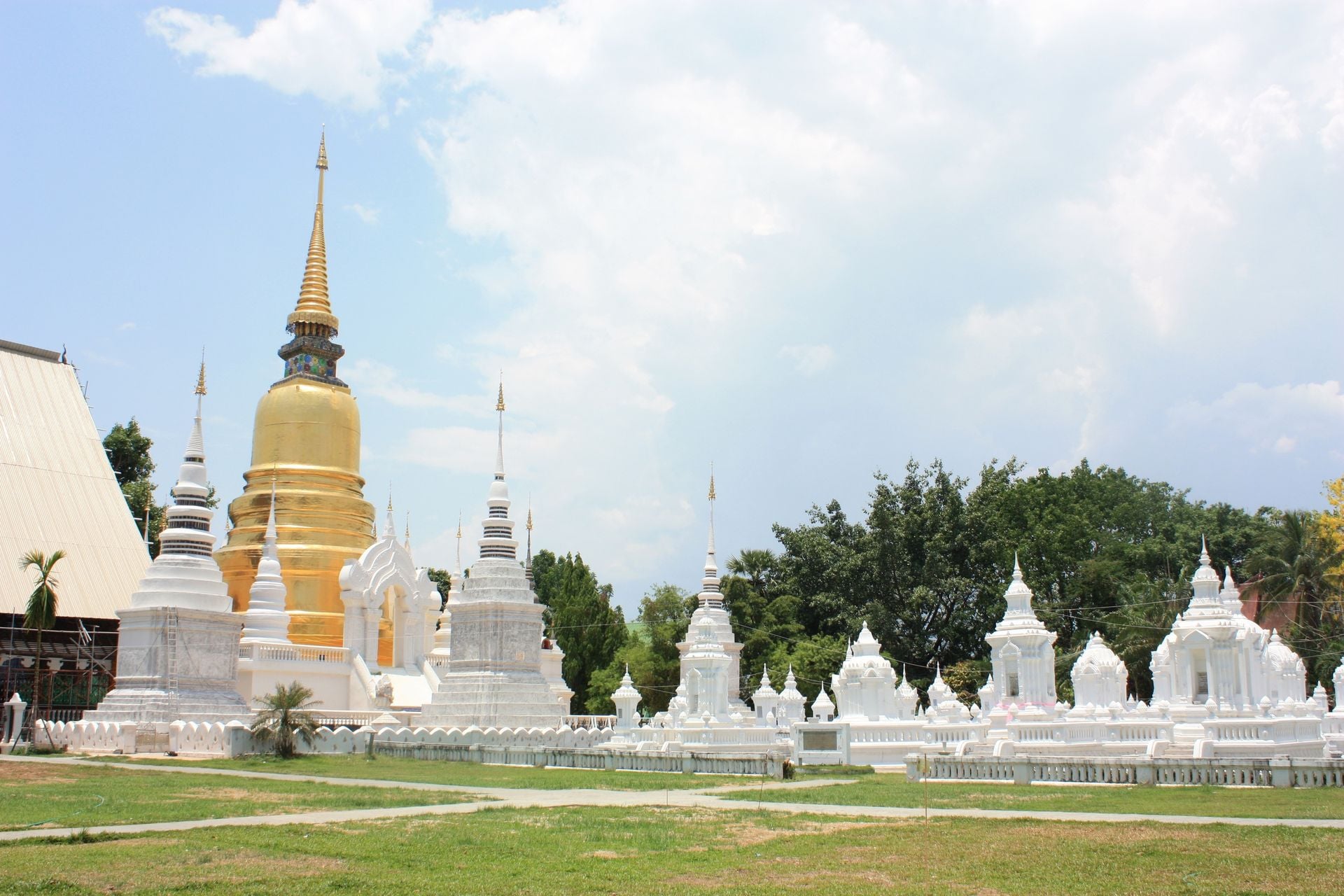 Group of pagoda in Wat-Suan-Dok. famous temple in Chiang Mai, Thailand