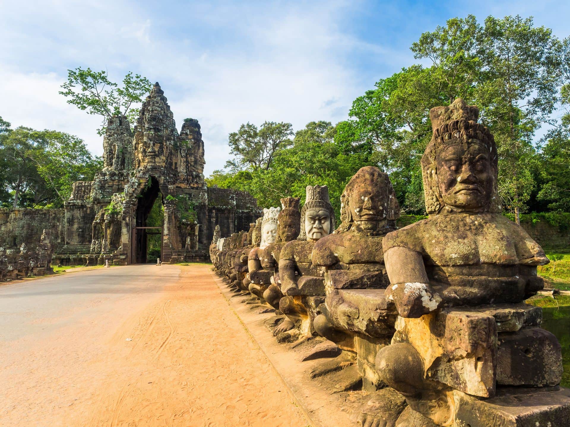Gate guardians, Angkor, Cambodia