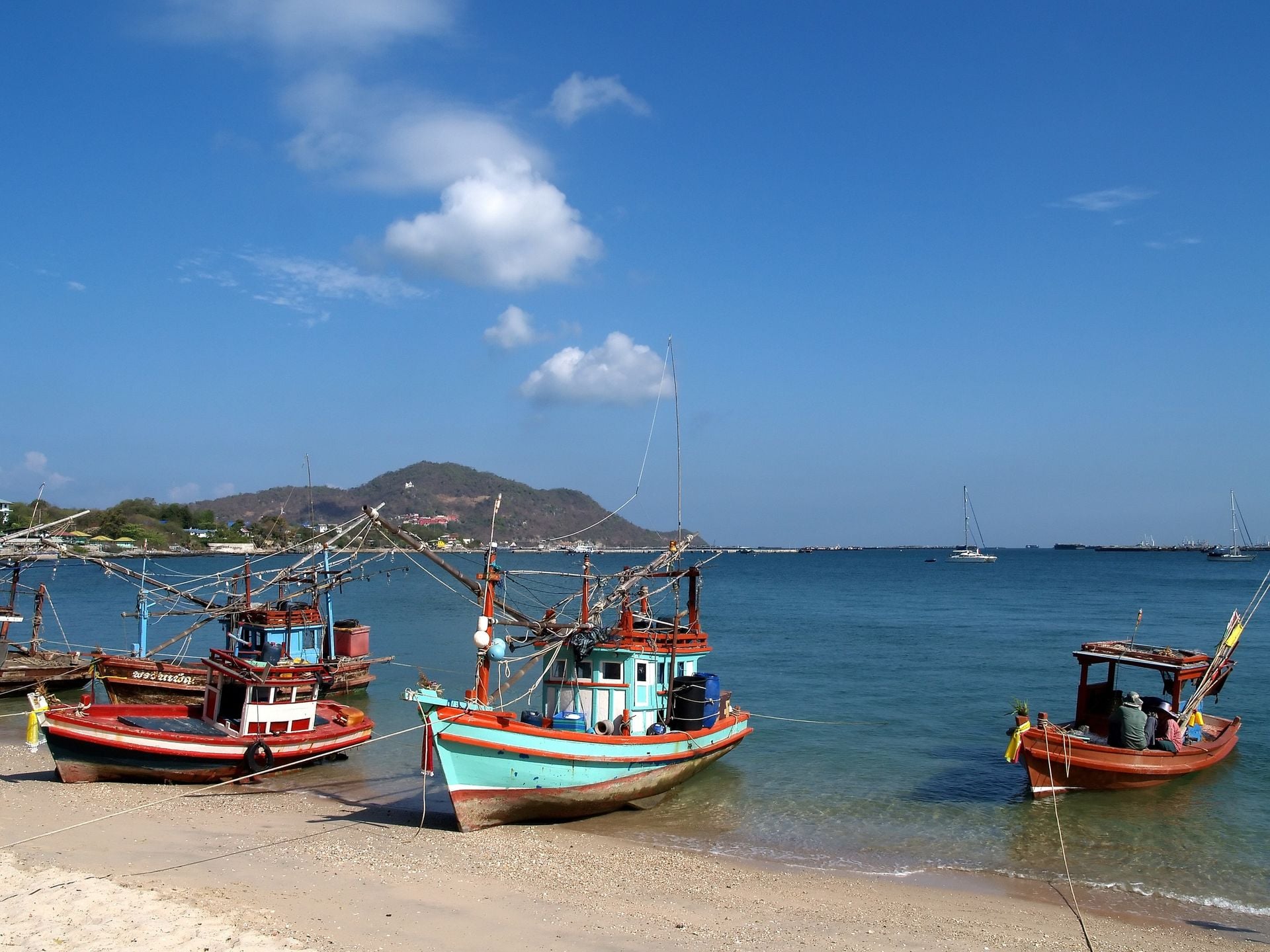 Fishing boats on the beach, Koh sichang