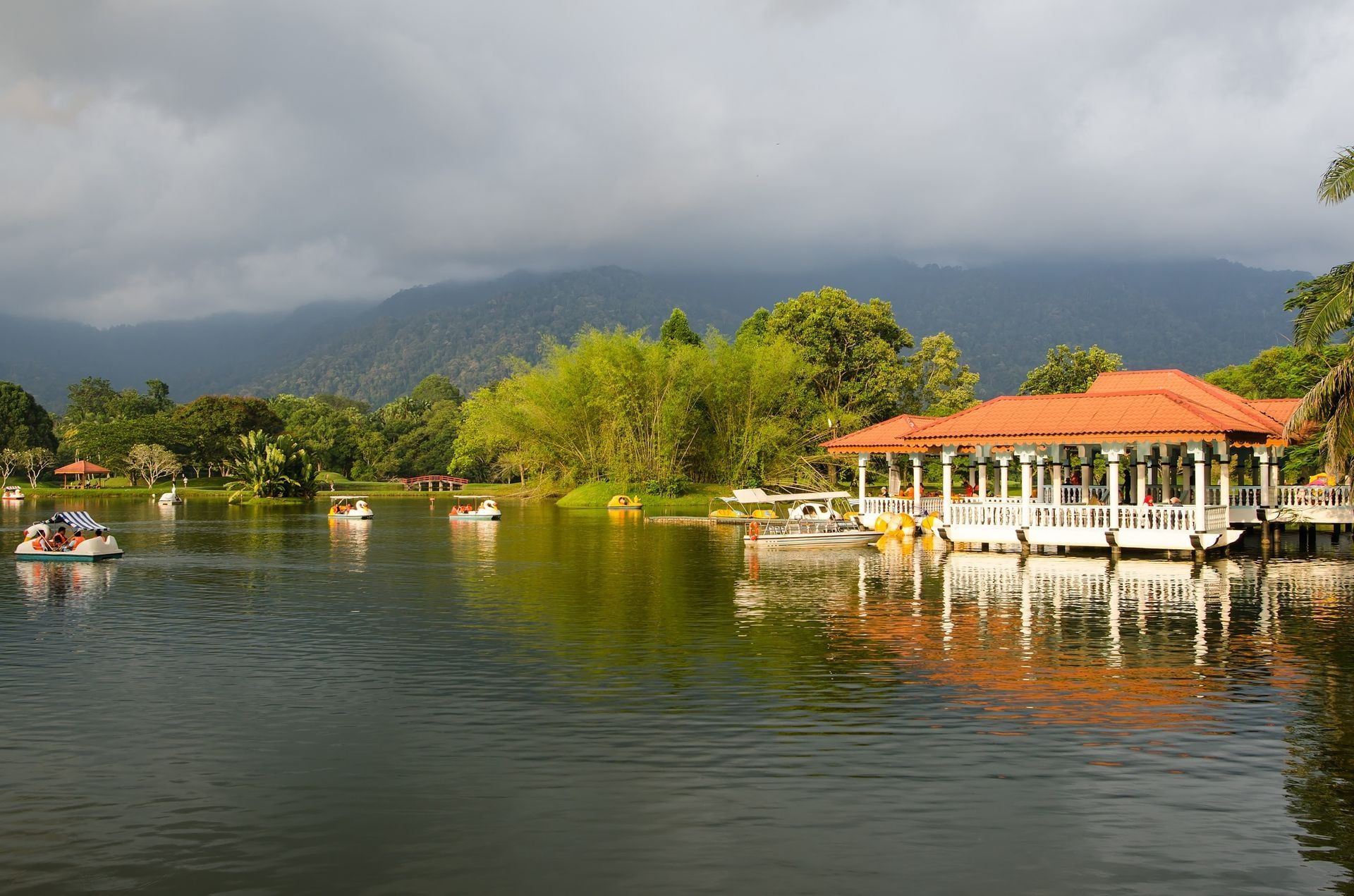 Boating on Taiping Lake, Taiping at Sunset, Malaysia - calm waters at the Taiping Lake Gardens