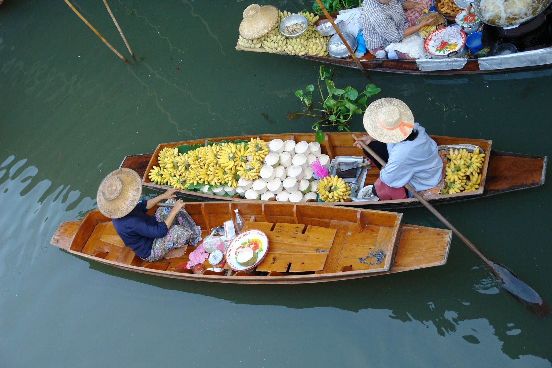 Floating market in Ratchaburi Thailand.