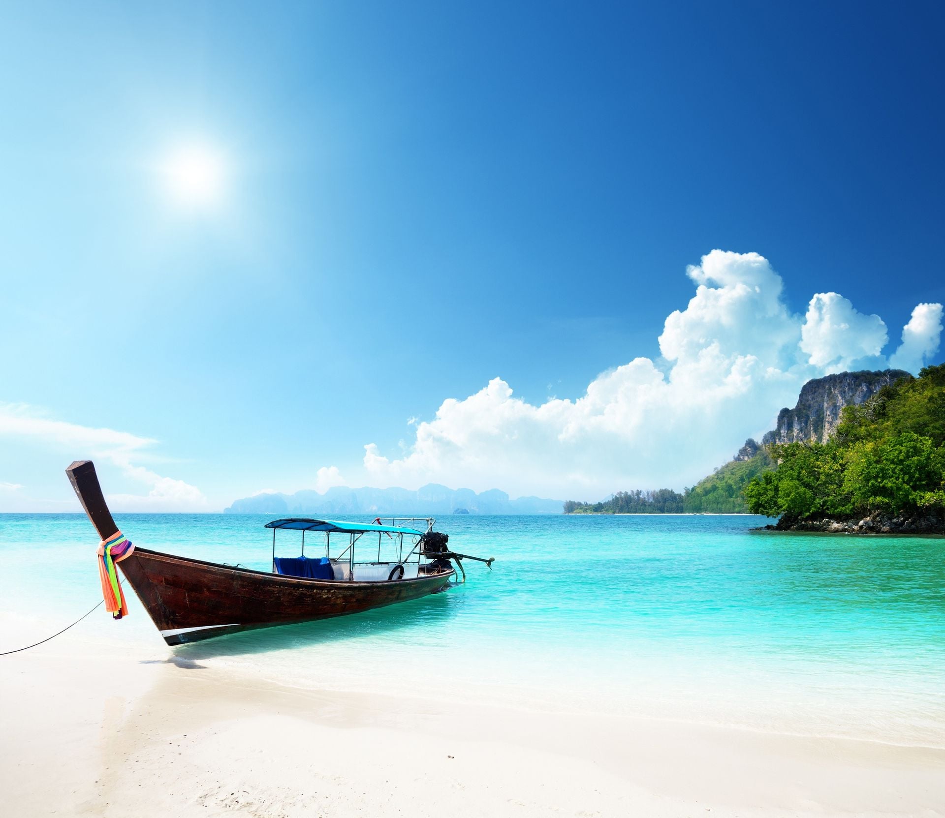 long boat and poda island in Thailand