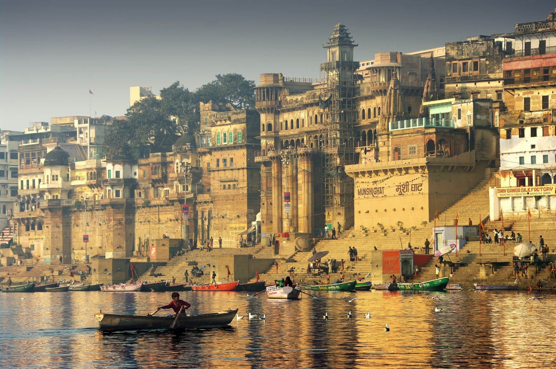 On the river Ganges in Varanasi