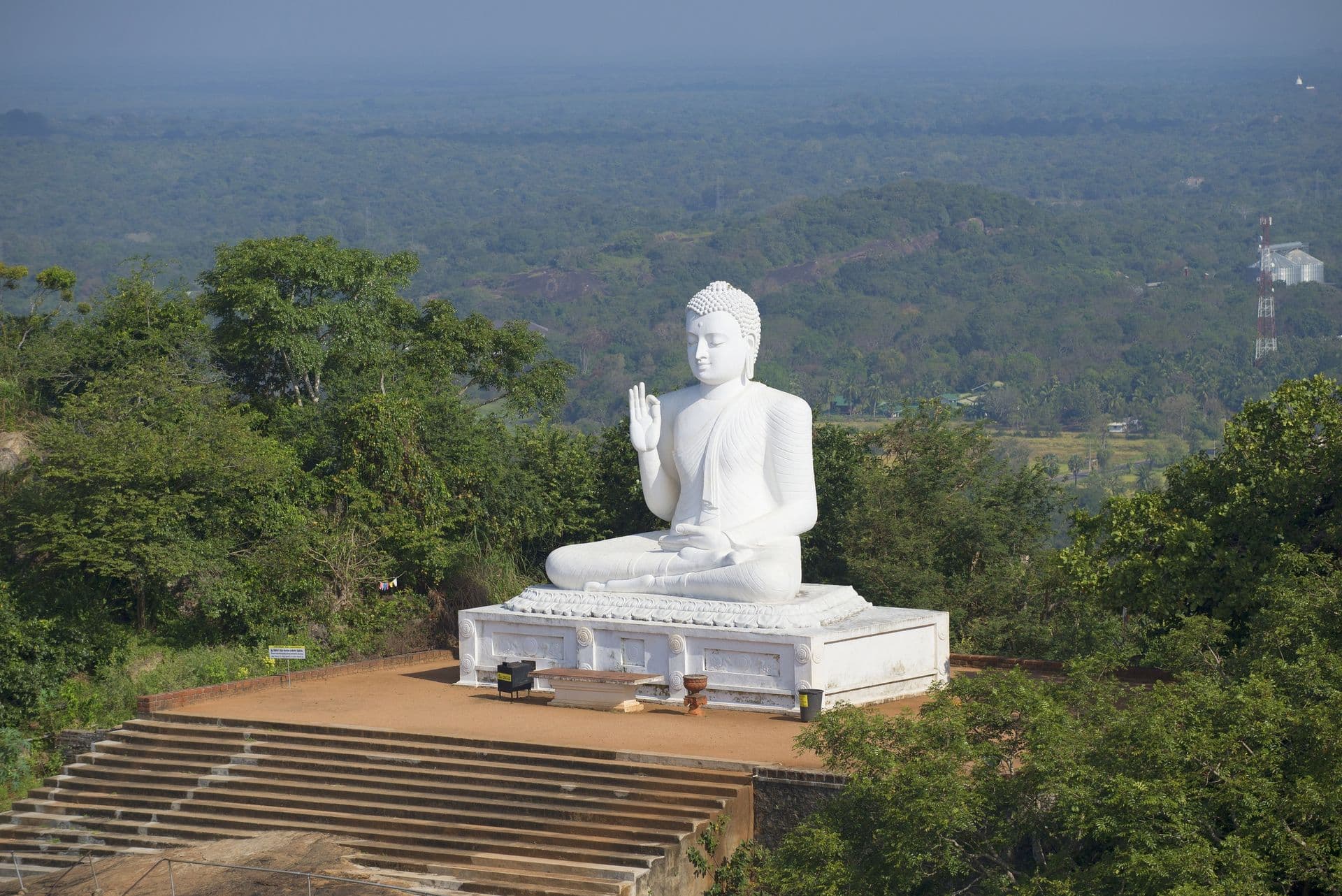 Sculpture of a seated Buddha. Mihintale, Sri Lanka
