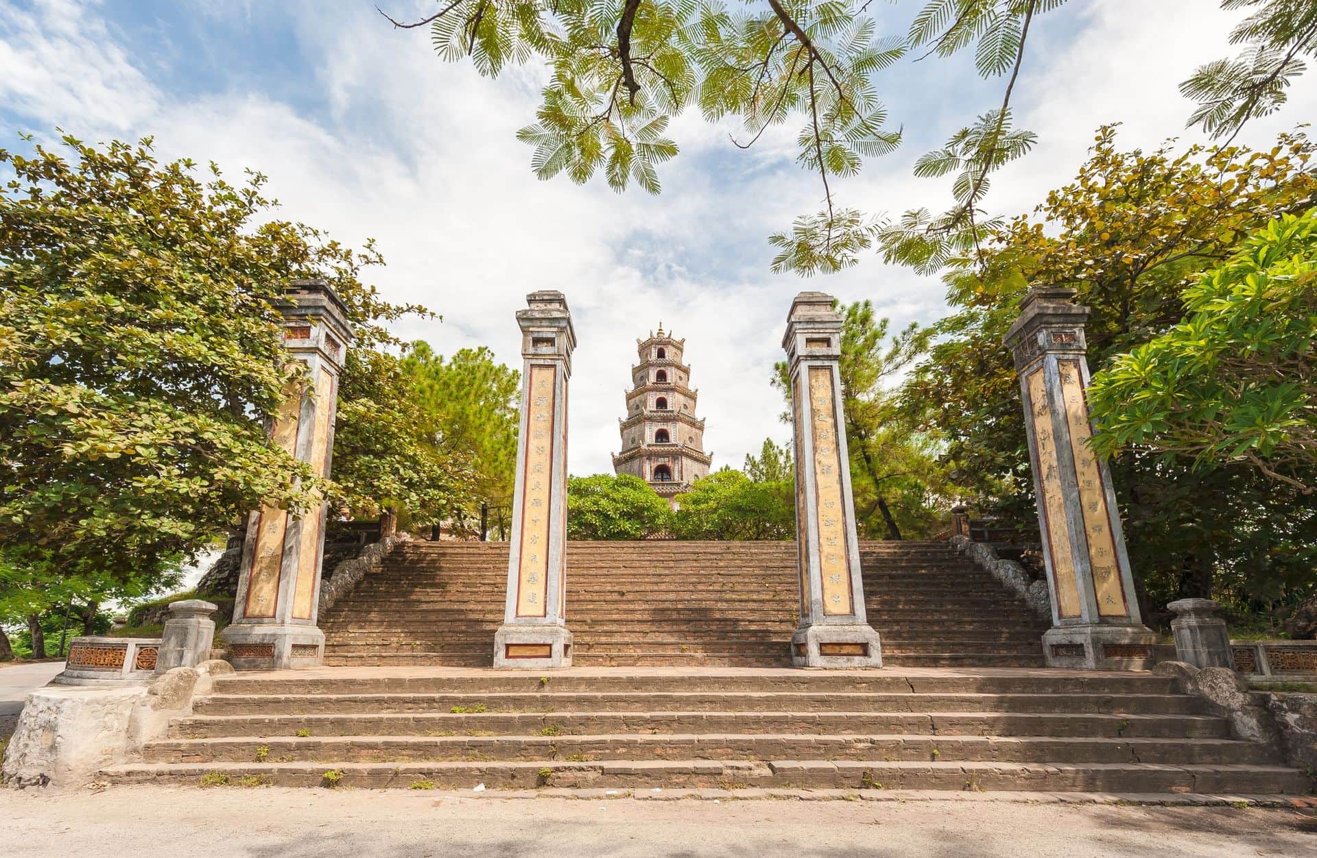 Thien Mu Pagoda, Hue, Vietnam. Unesco World Heritage Site.