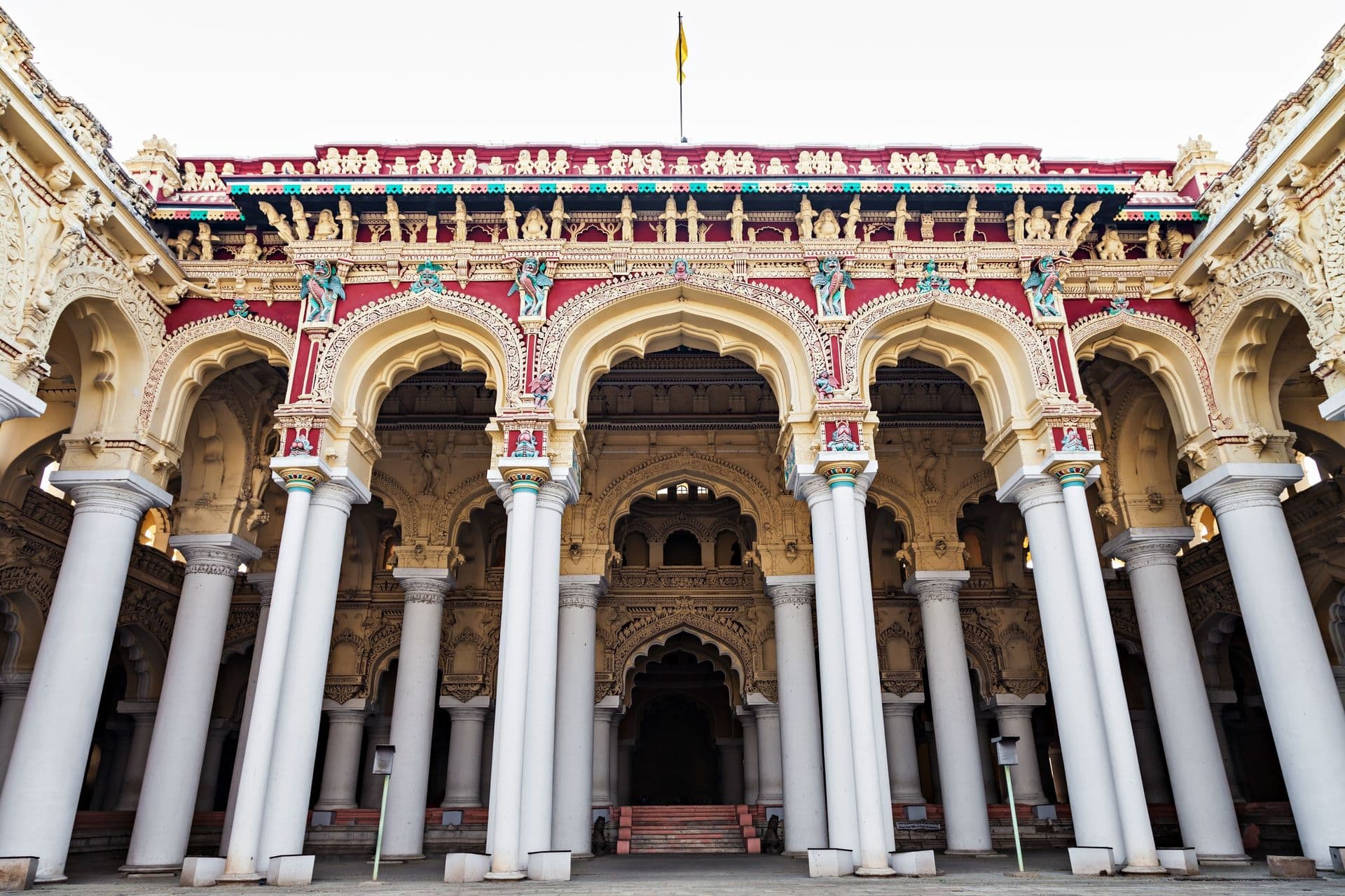Thirumalai Nayak Palace in Madurai, India. King Thirumalai Nayak ruled Madurai between 1623 to 1659 years.