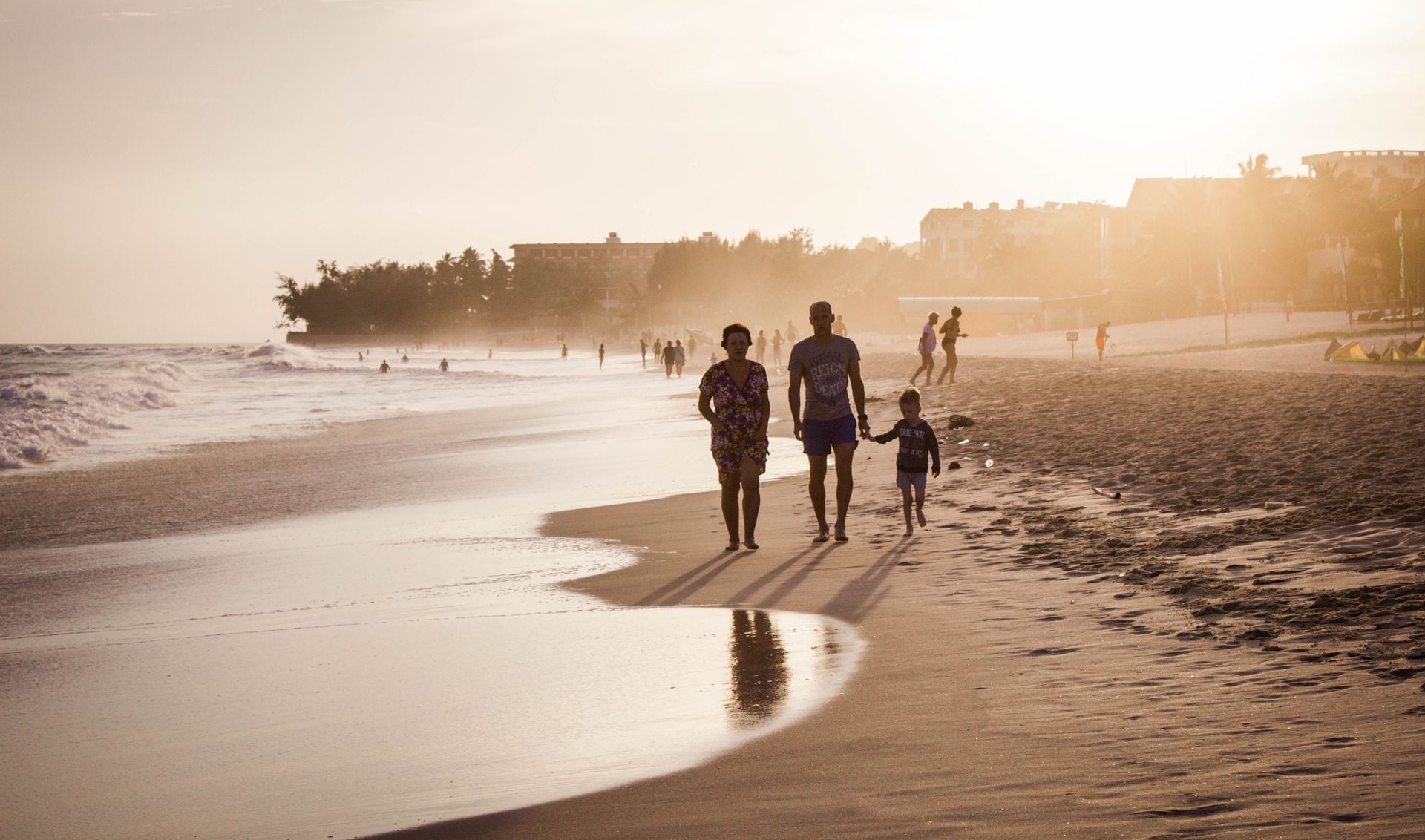 Beach walk in Vietnam
