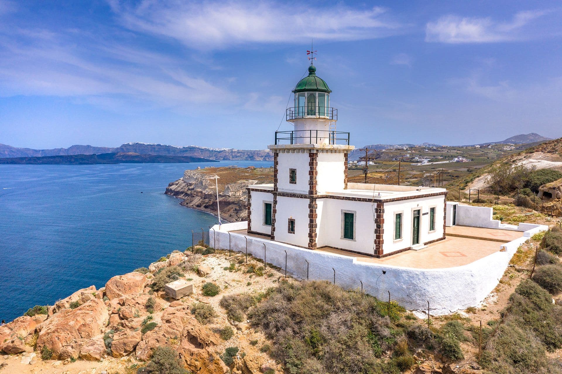 Lighthouse at Akrotiri, Santorini, Greece