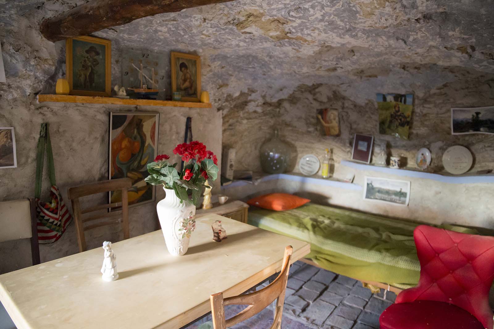 The old Sulphur mines and houses at Libros in Teruel Aragon Spain are now a museum on Dec 8, 2016 Interior of a cove © Shutterstock