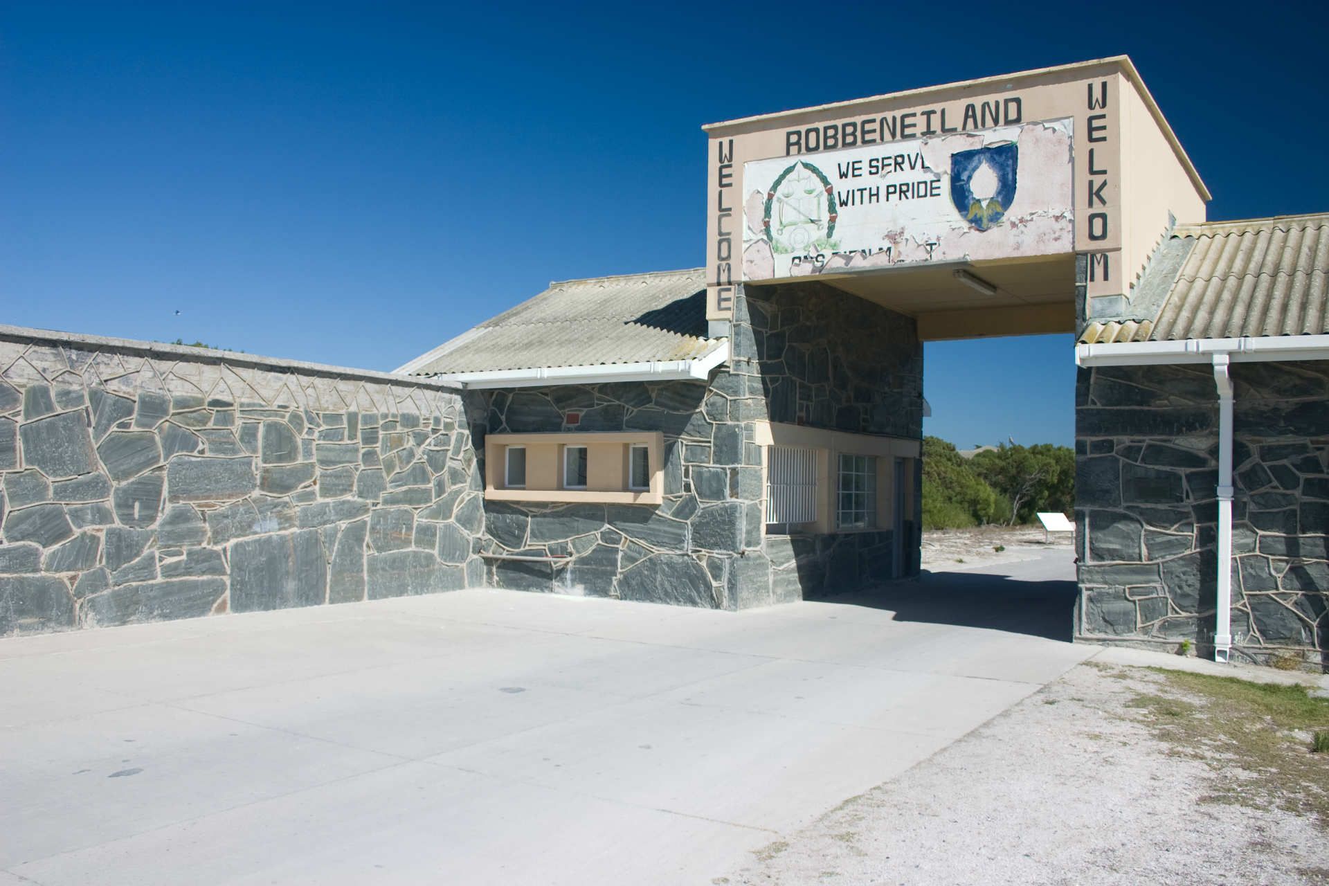 Entrance Robben Island Prison where Nelson Mandela was held © DarenP/Shutterstock