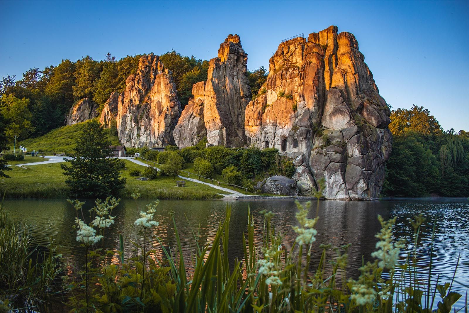 Externsteine. Sandstone rock formation located in the Teutoburg Forest, North Rhine Westphalia, Germany © Shutterstock