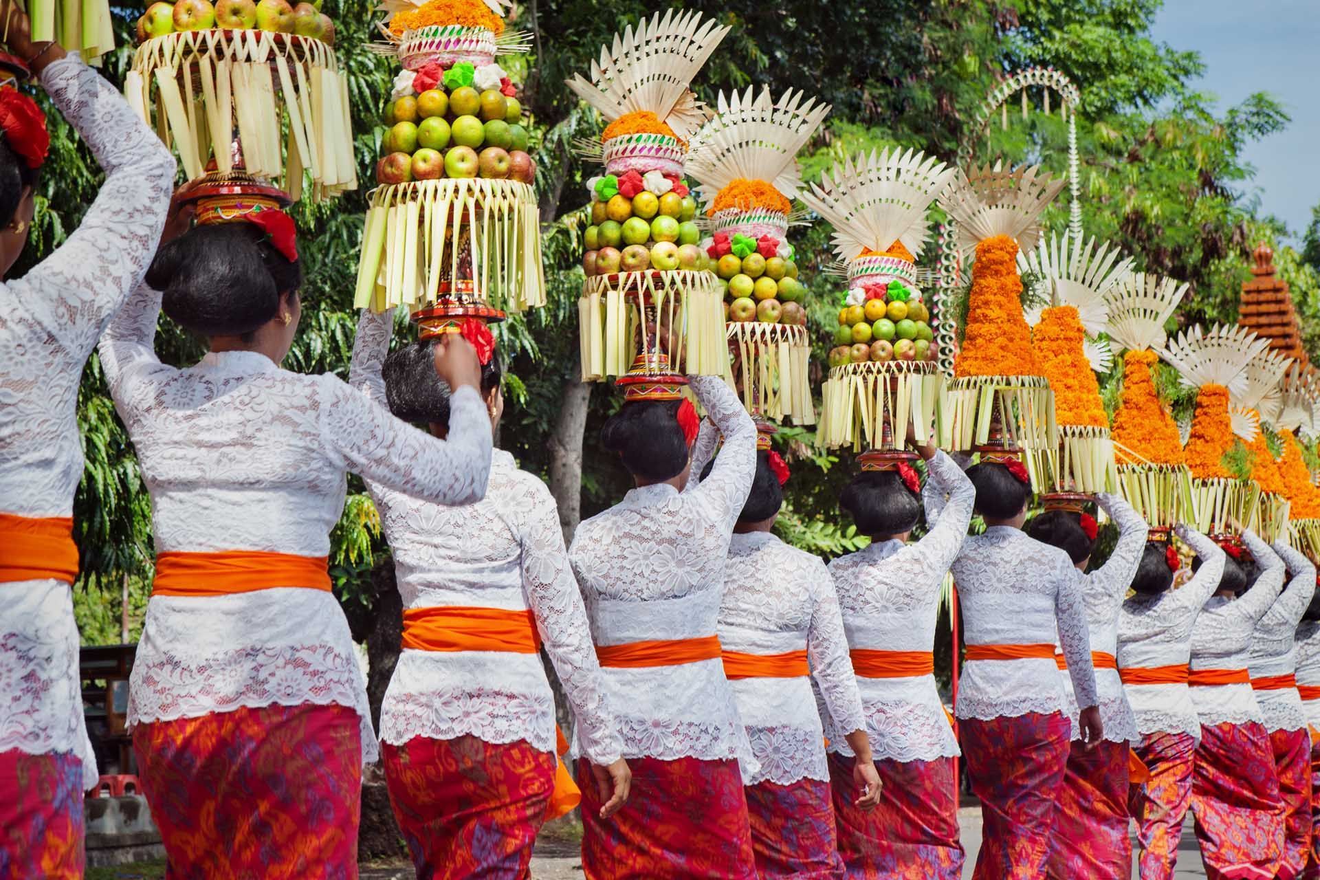 Typical Balinese temple attire