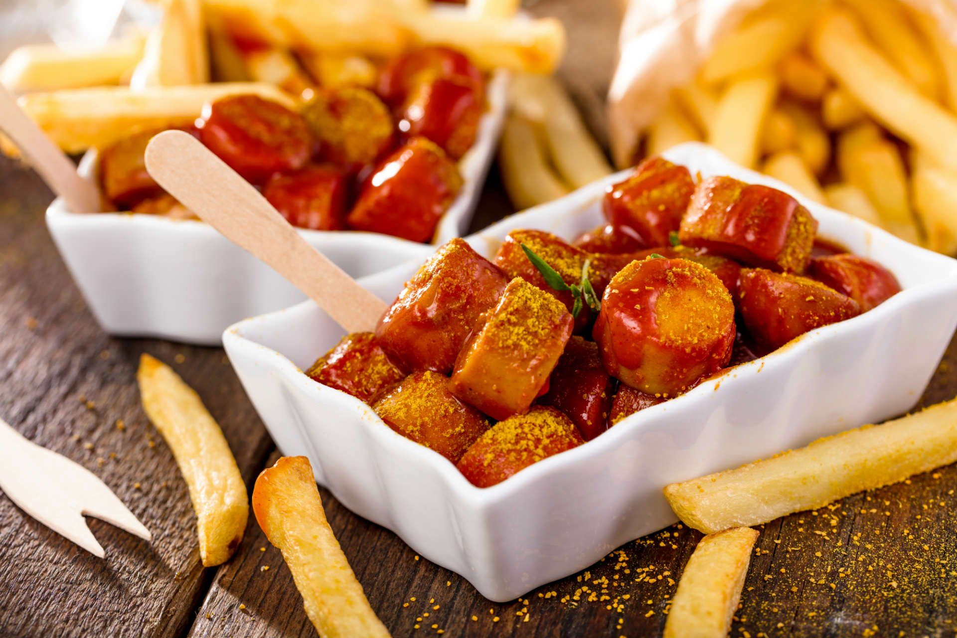 Things not to miss: Sausage, currywurst, Germany.