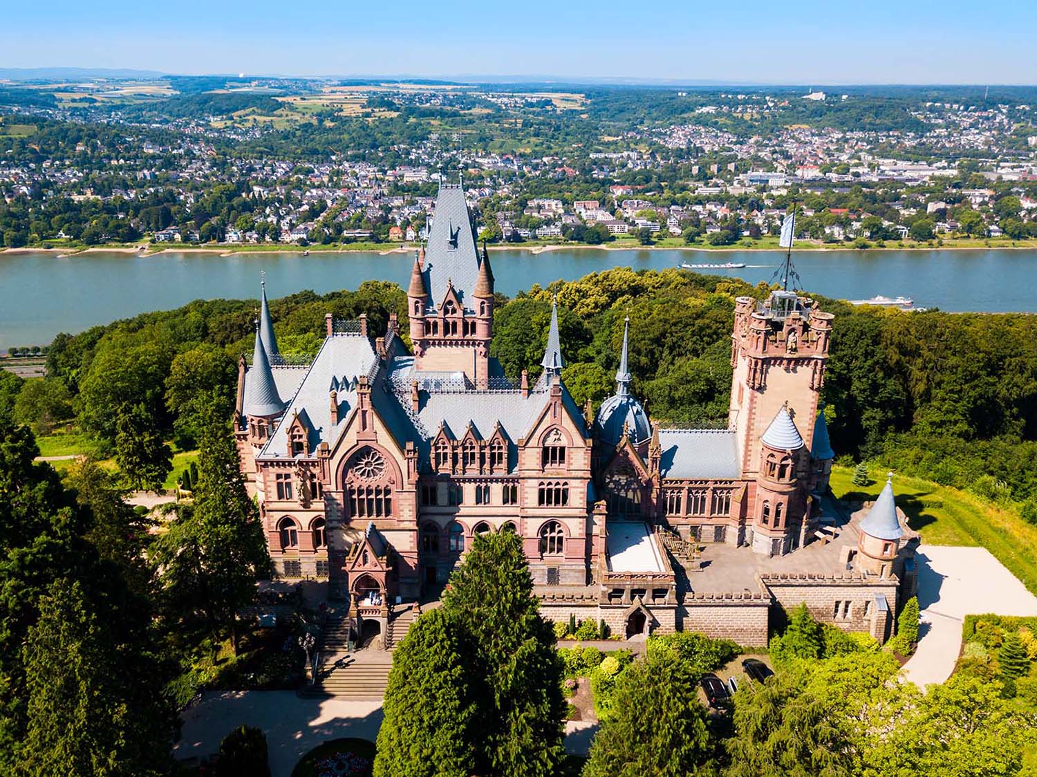 Schloss Drachenburg Castle is a palace in Konigswinter on the Rhine river near the city of Bonn in Germany © Shutterstock