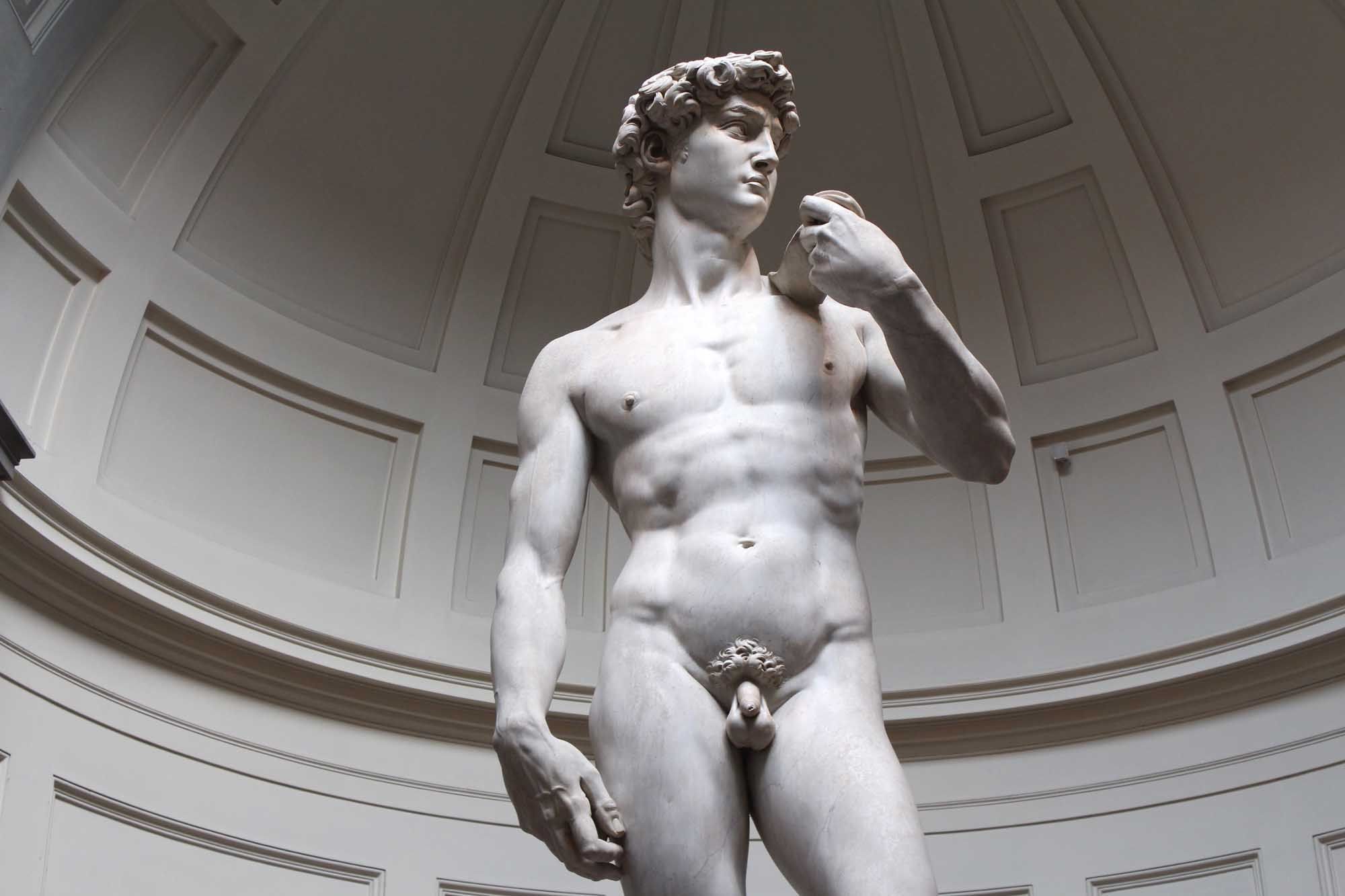 David is a masterpiece of Renaissance sculpture created in marble by Michelangelo