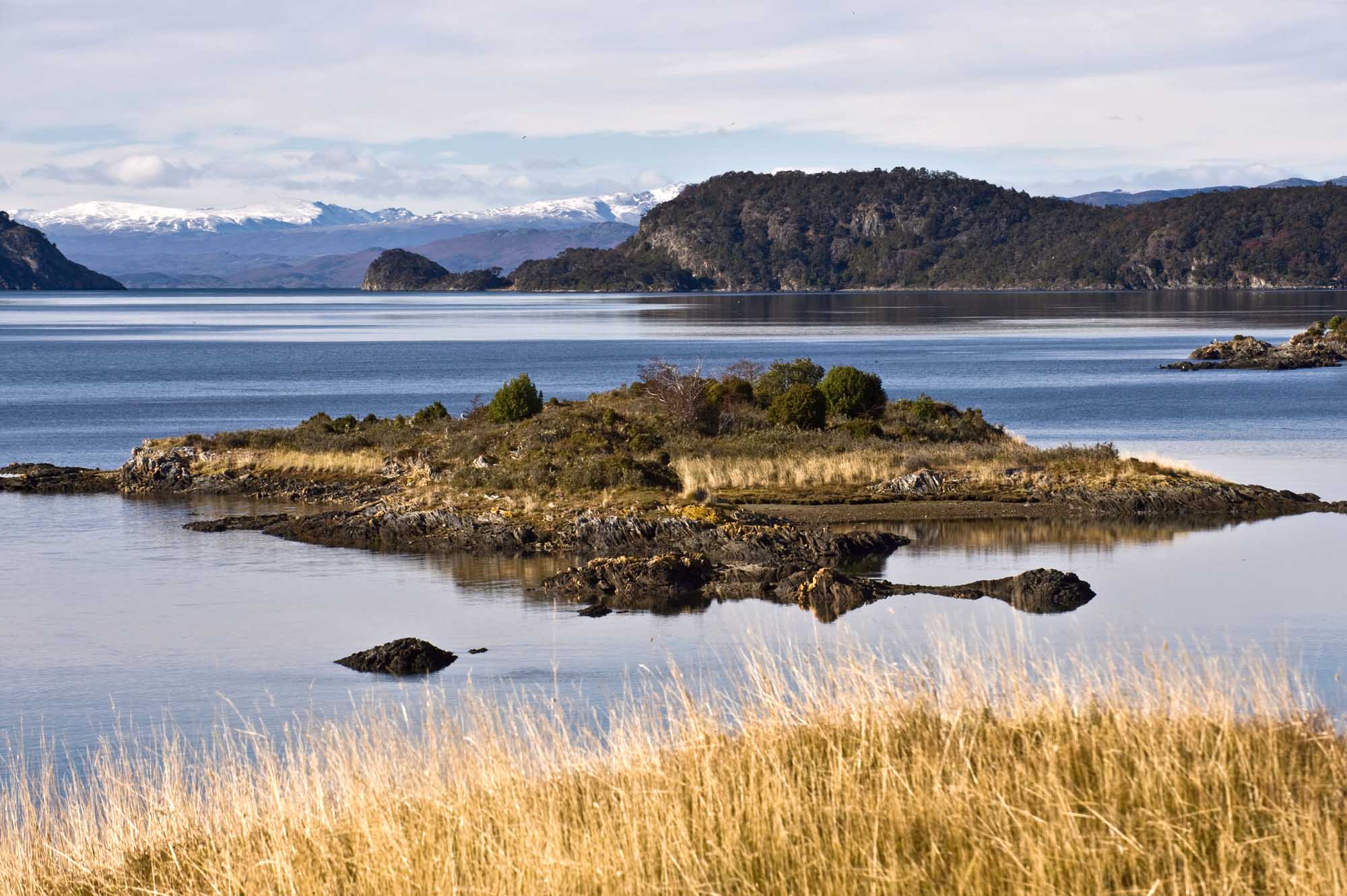 End of the Fireland, Tierra del Fuego. Lapataia Bay in Tierra del Fuego.