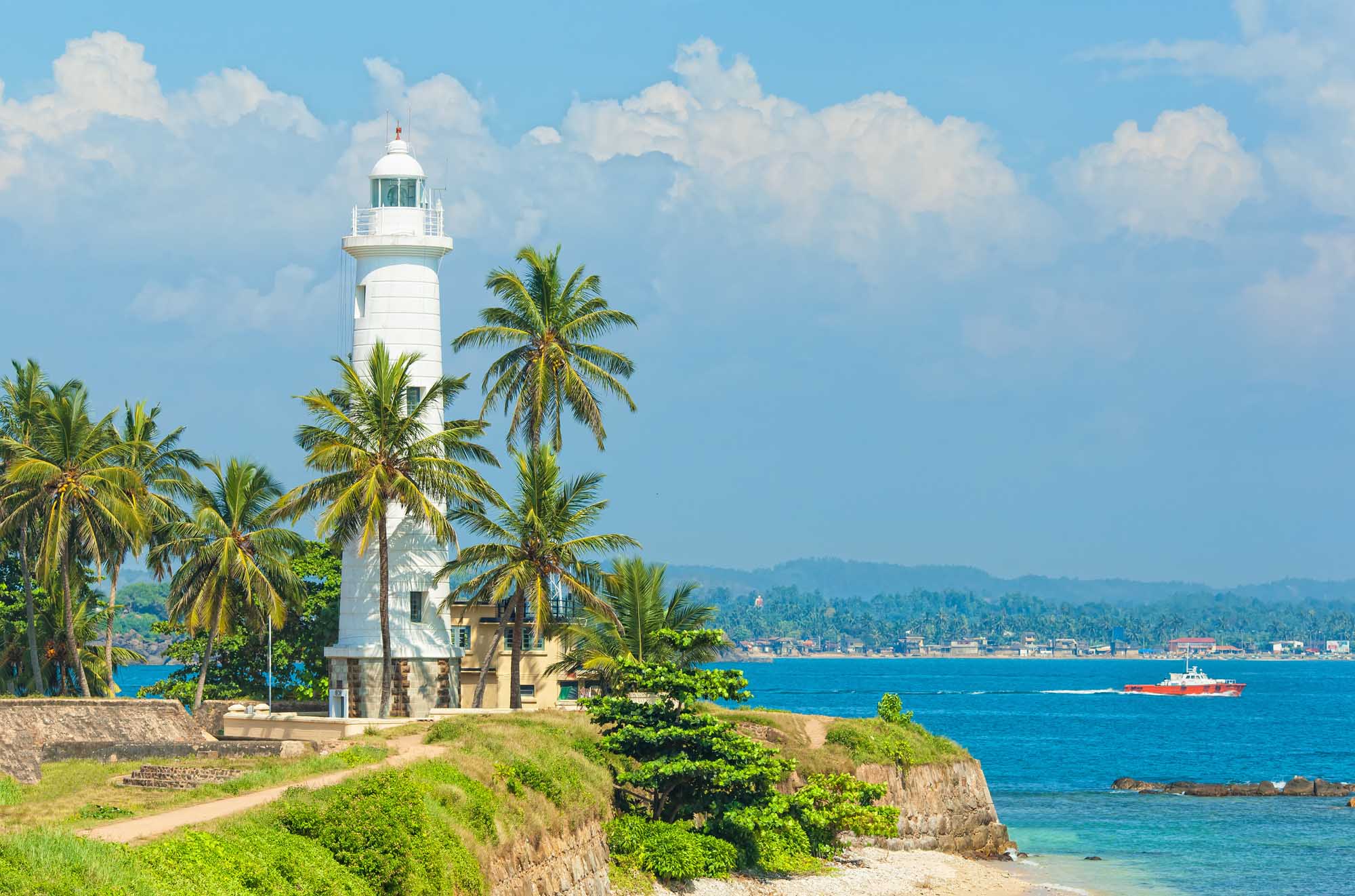 Lighthouse in Galle, Sri Lanka.