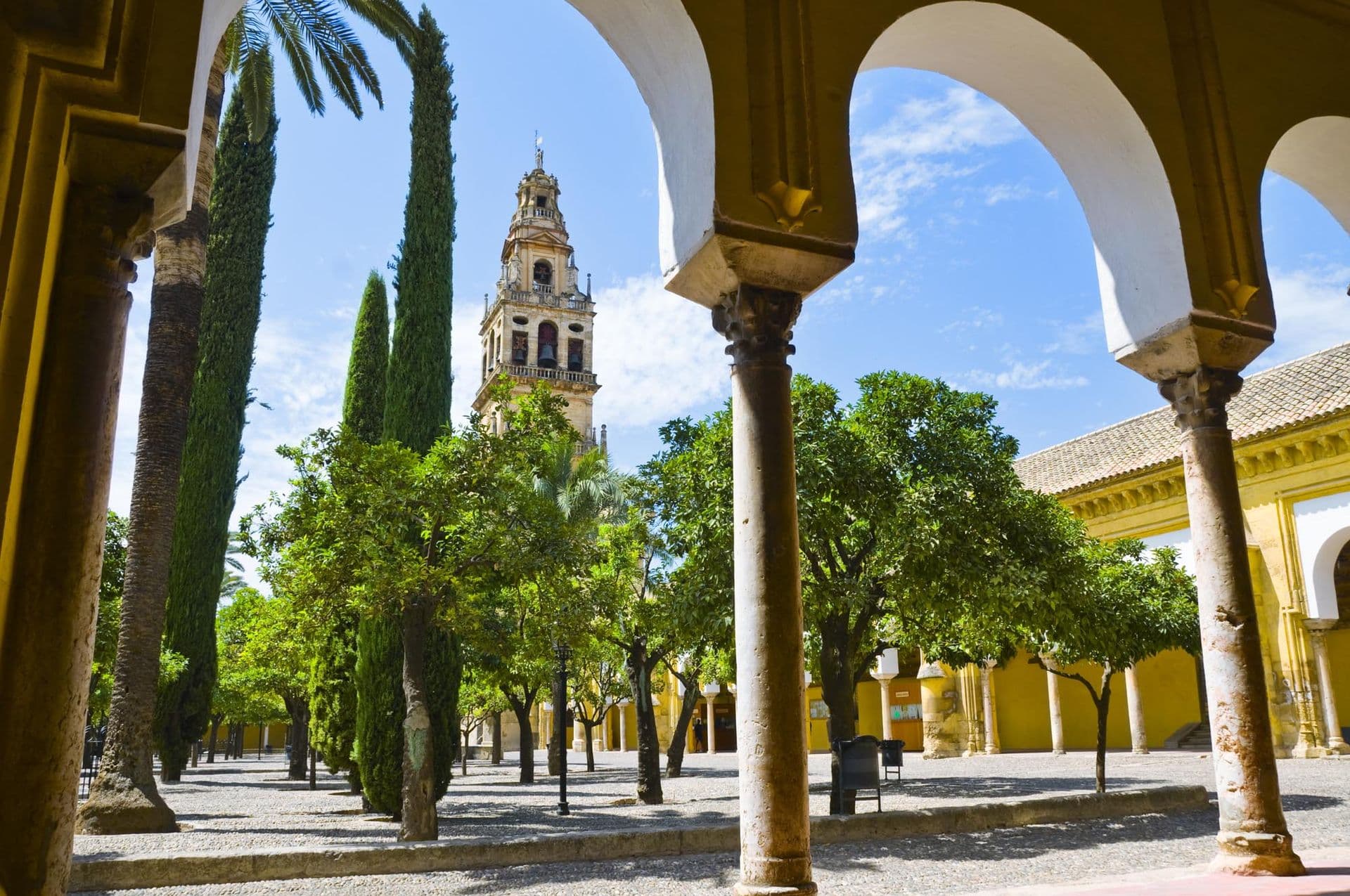 Inside the mezquita (a surprising mixture of mosque and cathedral) in Cordoba