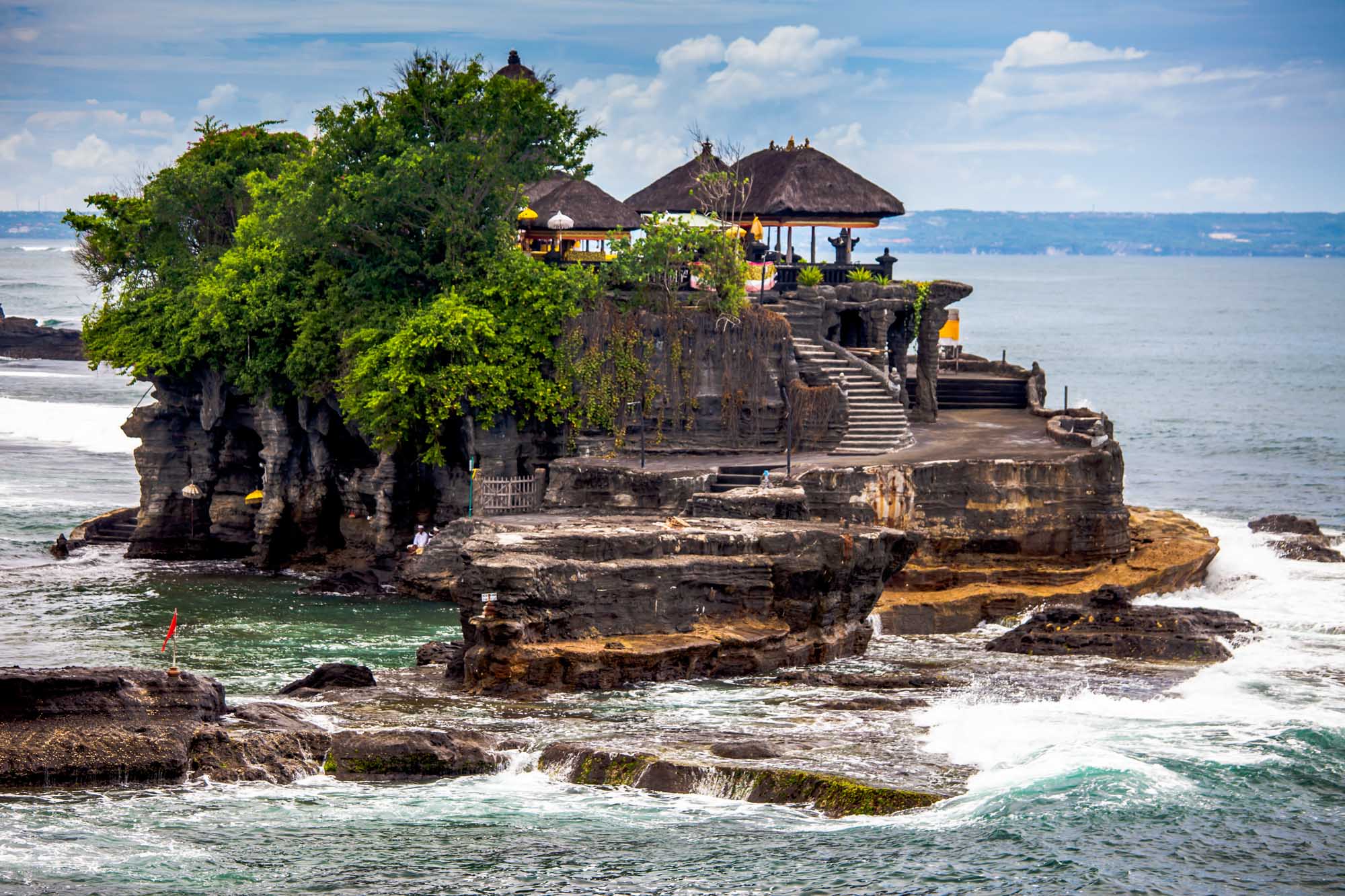 Tanah Lot Temple on Sea in Bali Island Indonesia