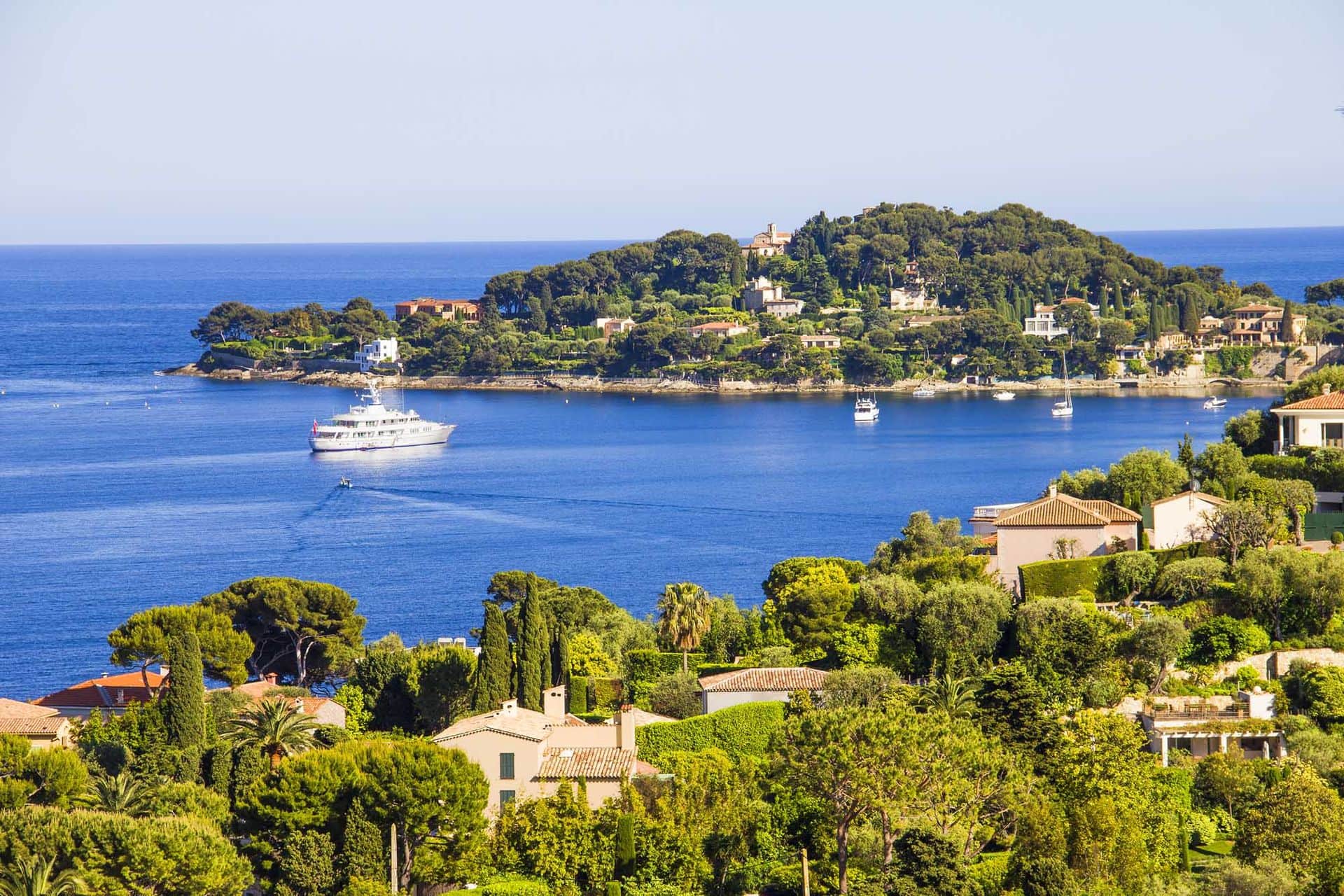 Aerial view of Cap Ferrat, French Riviera
