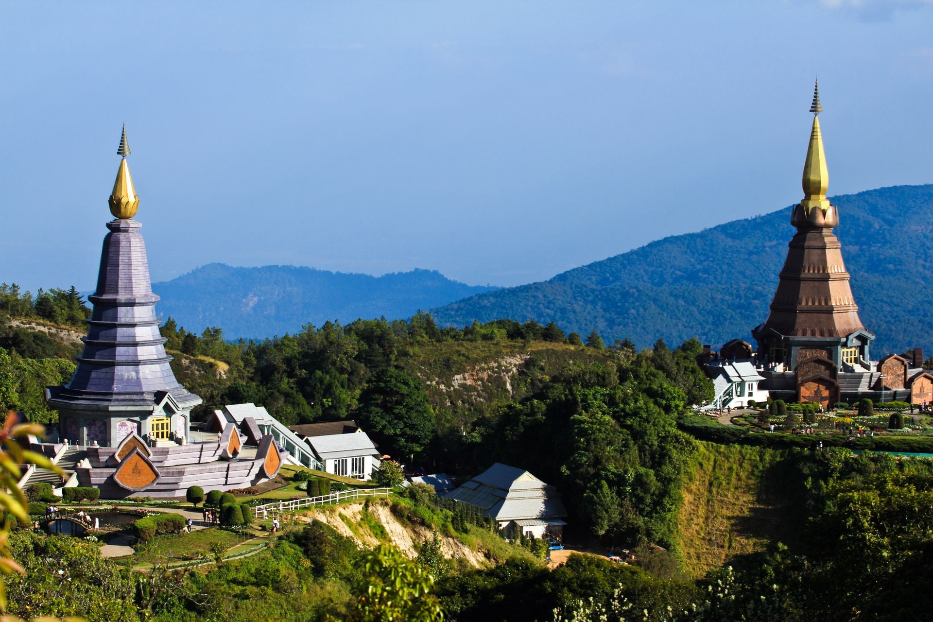 Pagoda on the top of mountain Inthanon, Chiang Mai, Thailand