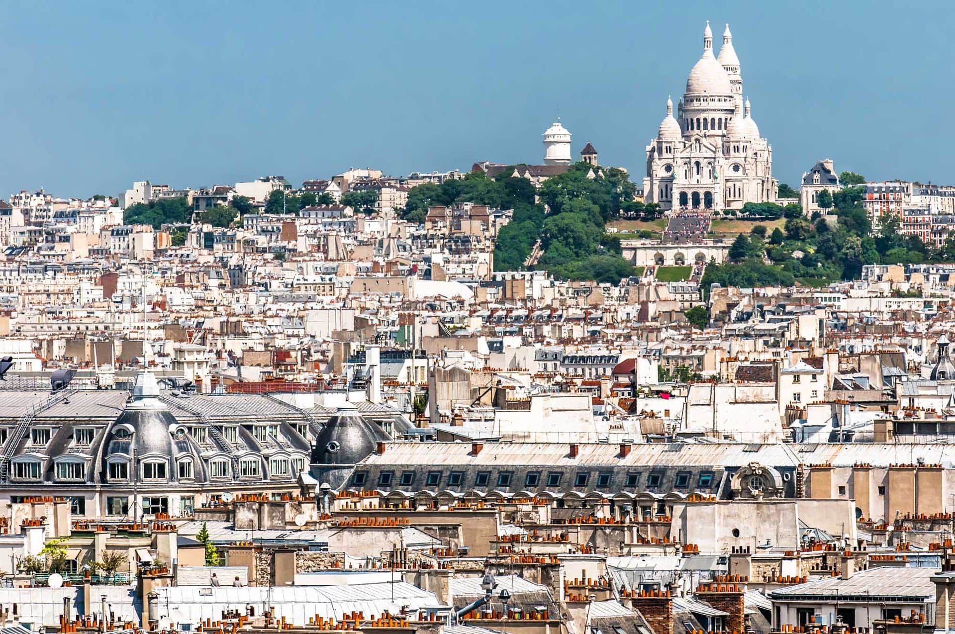 aerial view cityscape of Paris in france