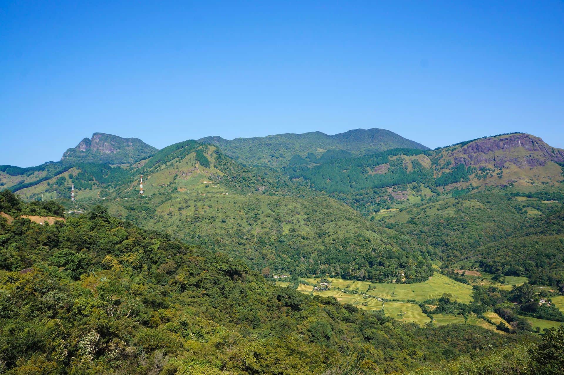 Mountain landscape in Sri Lanka