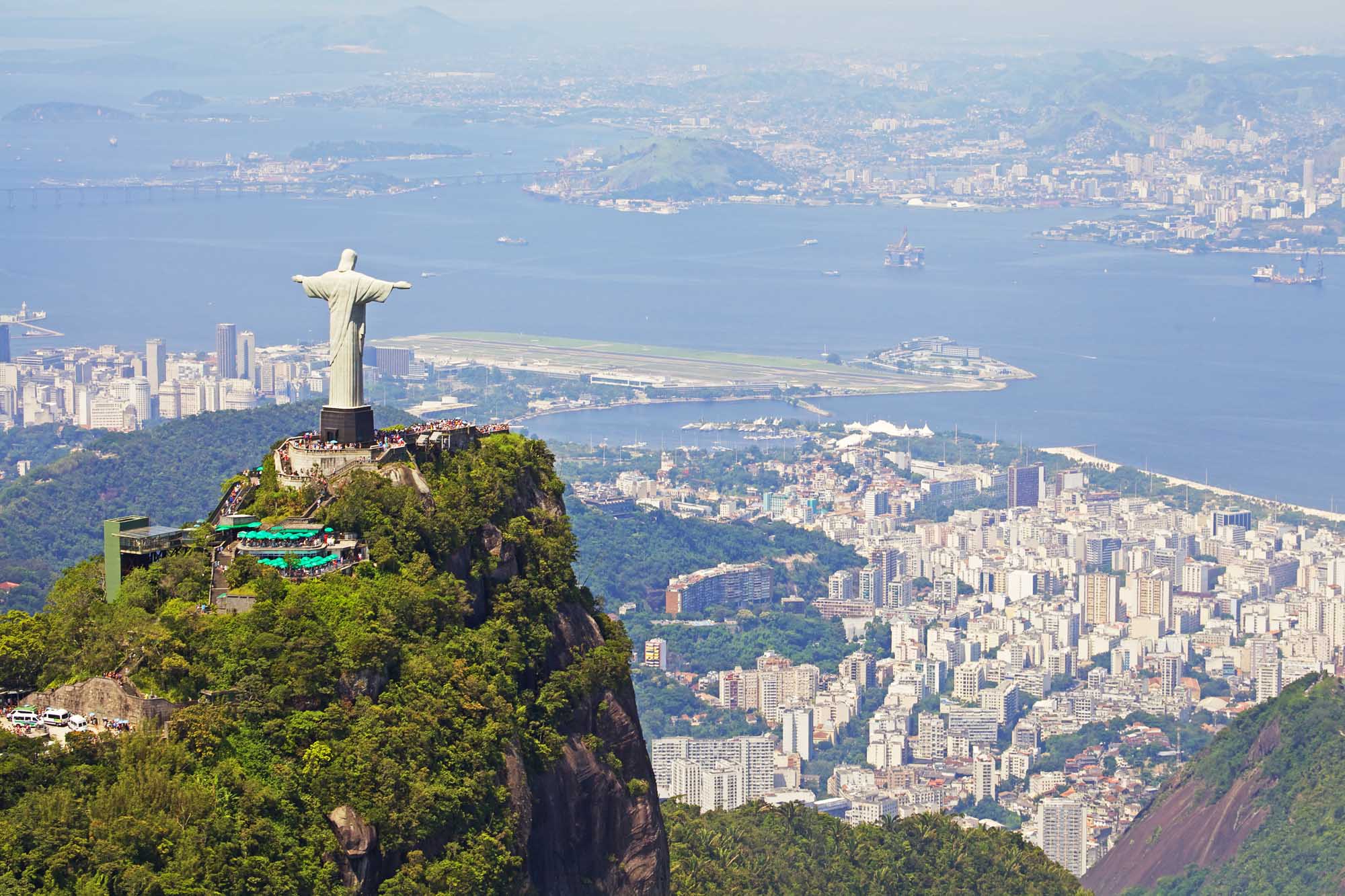 Aerial view of Christ Redeemer