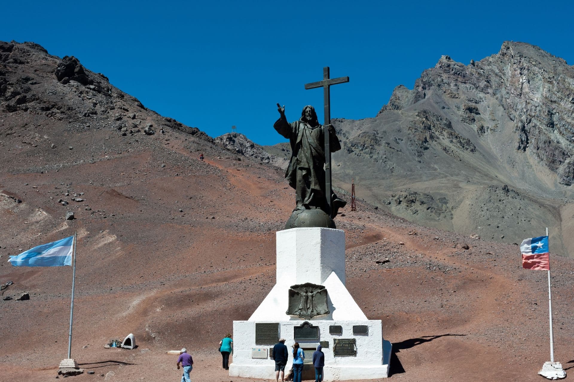 Puente del Inca, is a natural arch that forms a bridge over the Vacas River, a tributary of the Mendoza River. It is located in Mendoza Province, Argentina, near Las Cuevas.