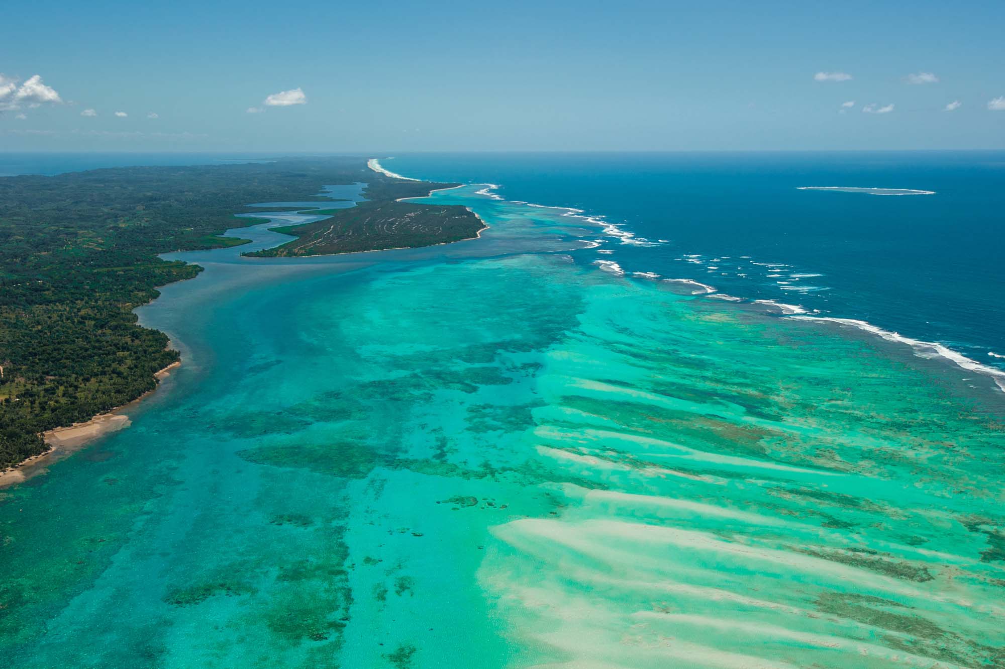 Aerial view of Sainte Marie island