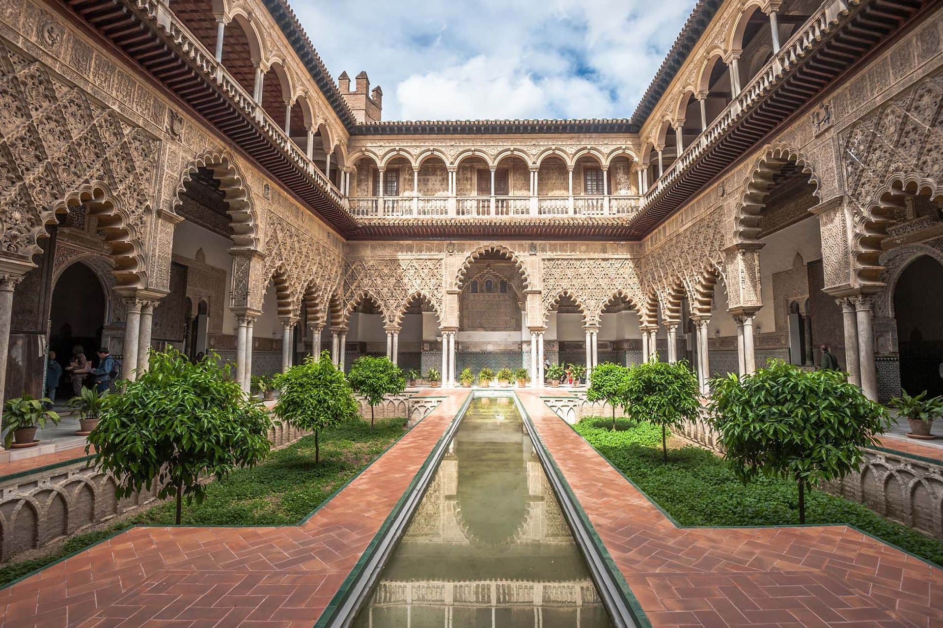 Patio in Royal Alcazars of Seville