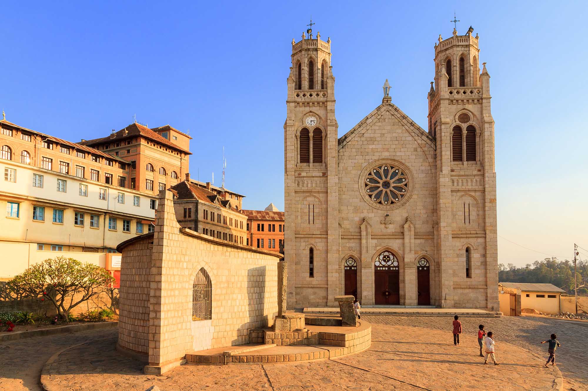 Andohalo Cathedral in Antananarivo, Madagascar, biggest church in Madagascar