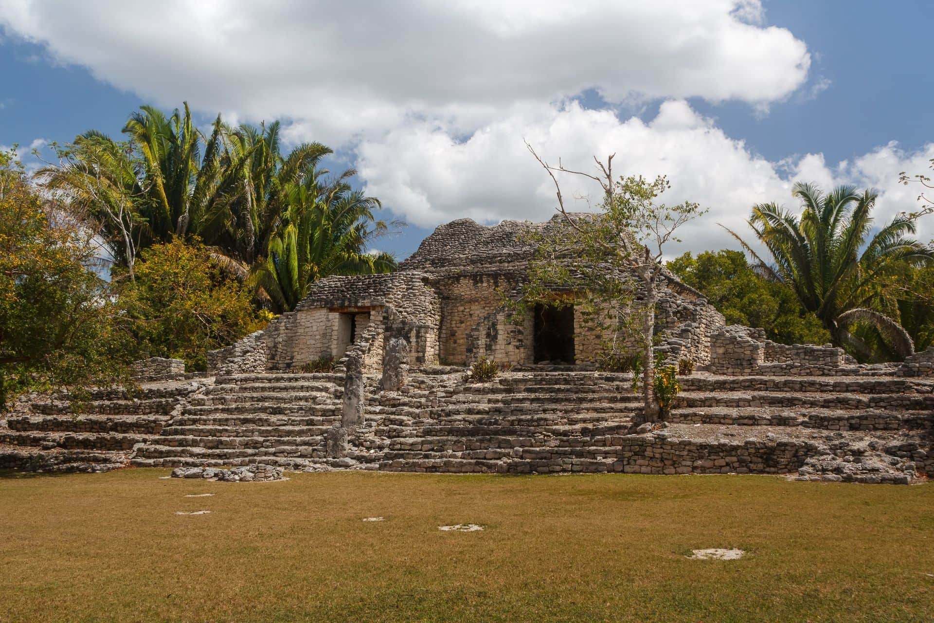 Ruins of the ancient Mayan city of Kohunlich, Mexico