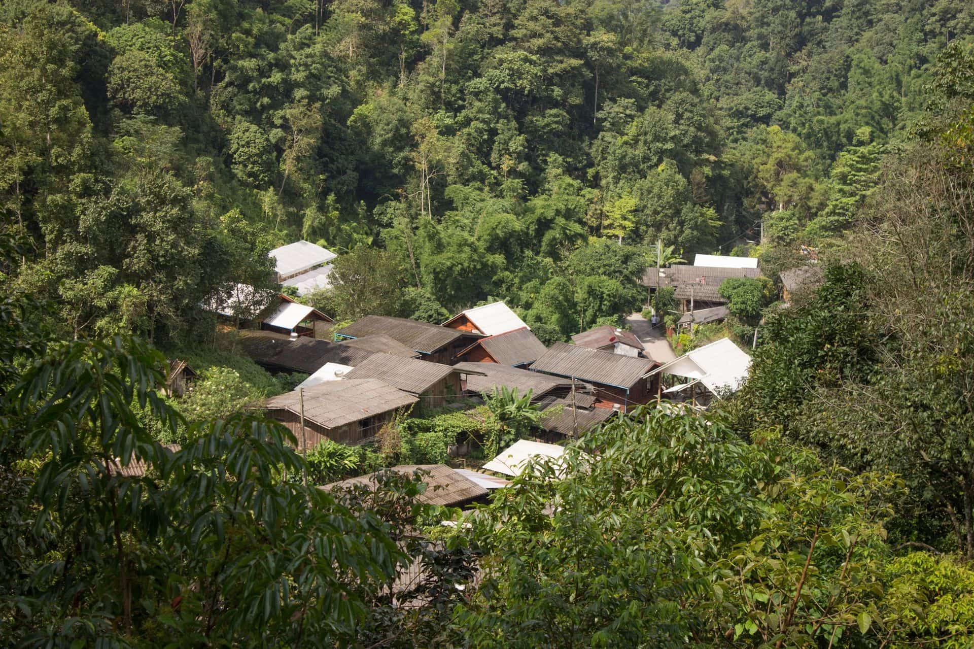 Mountain viewpoint at mae kampong village,chiang mai province ,thailand