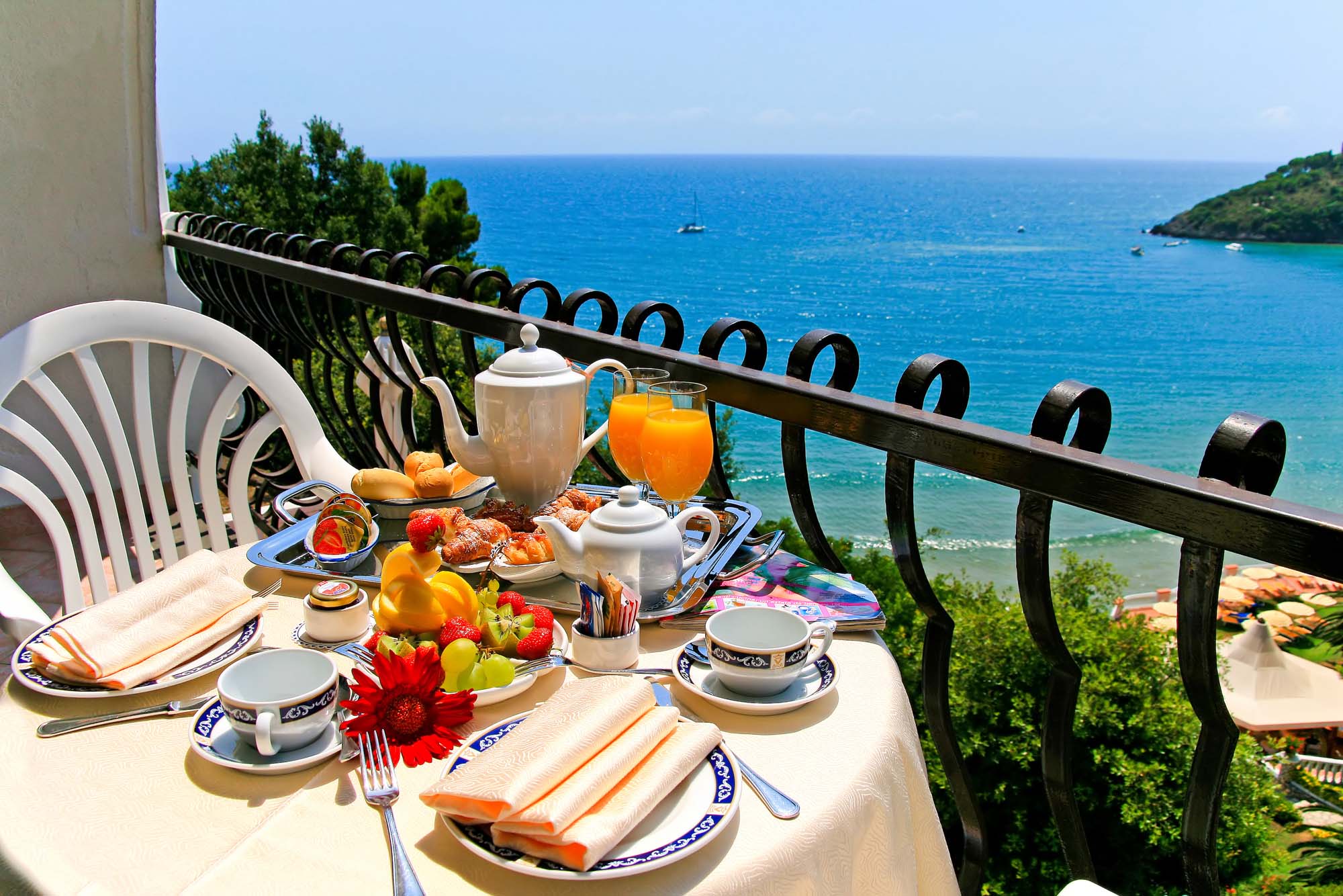 Italian breakfast on the balcony