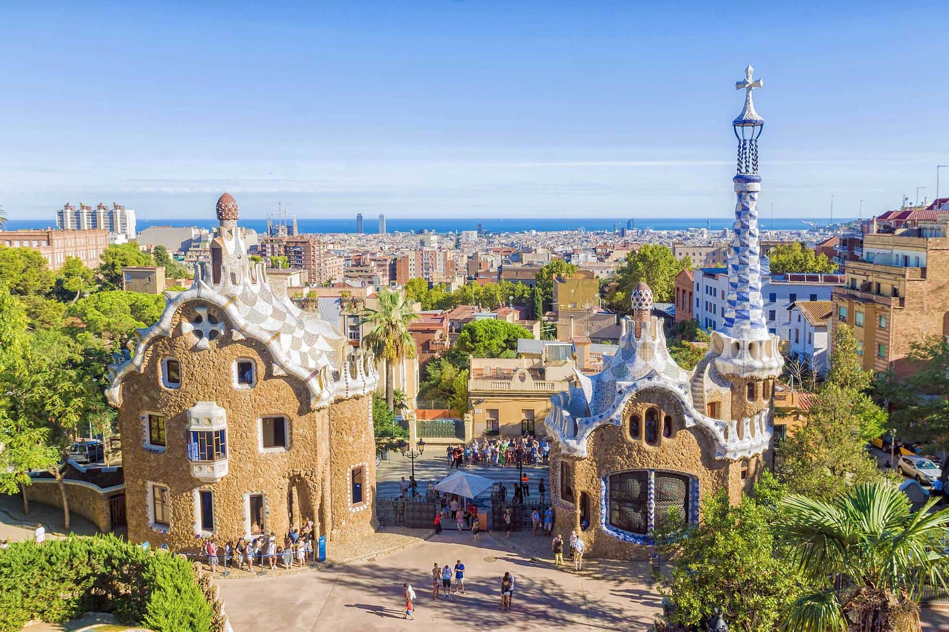 Park Guell in Barcelona, Spain